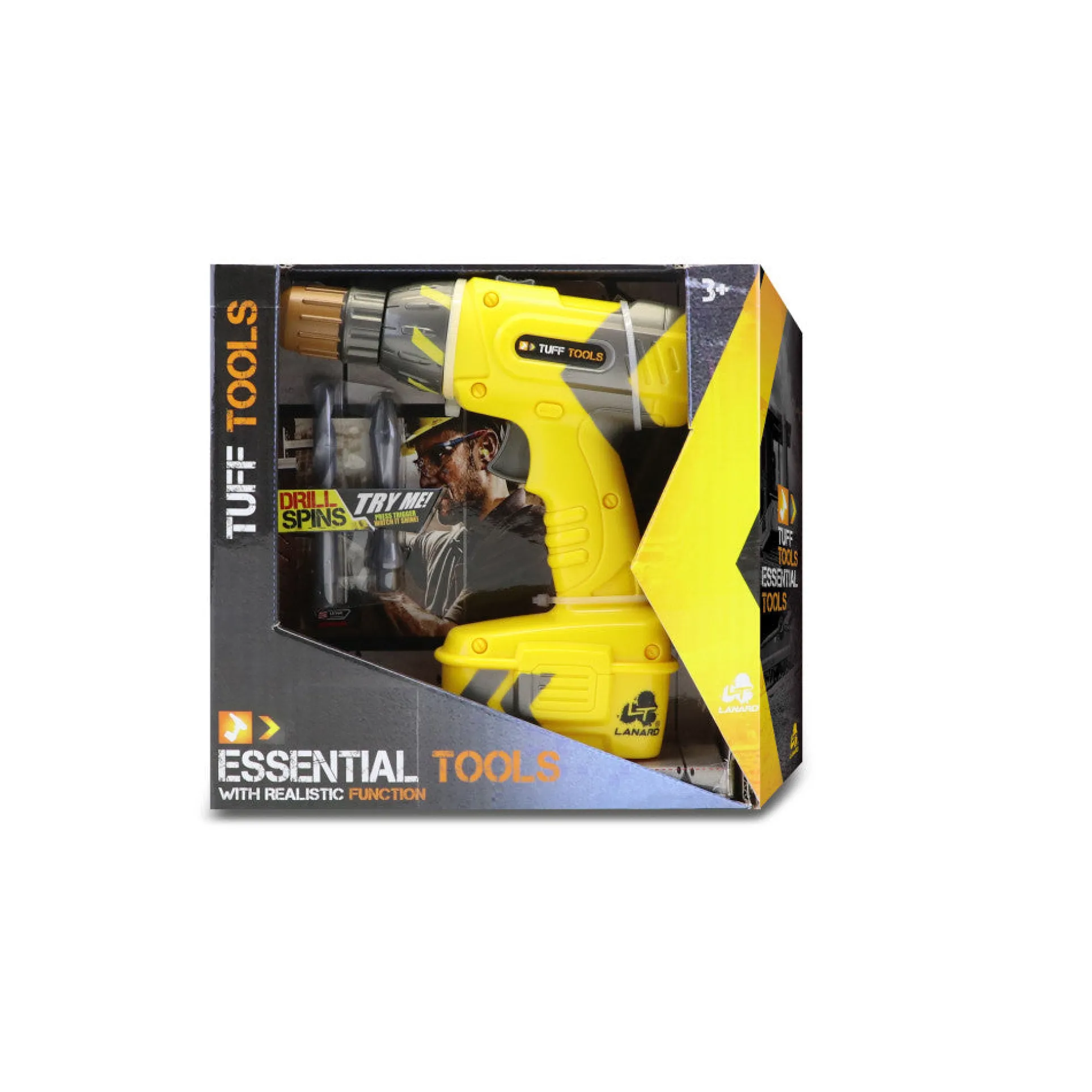 Tuff Tools Kids Power Drill - Realistic Pretend Play Construction Tool