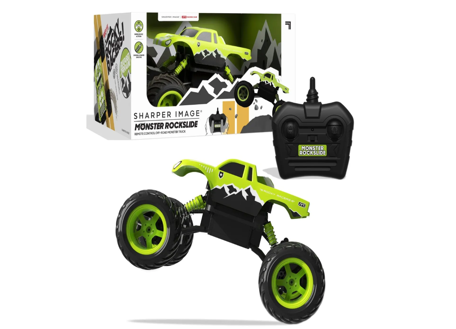 Sharper Image RC Monster Rockslide - 2.4 GHz Off-Road Monster Truck - Green
