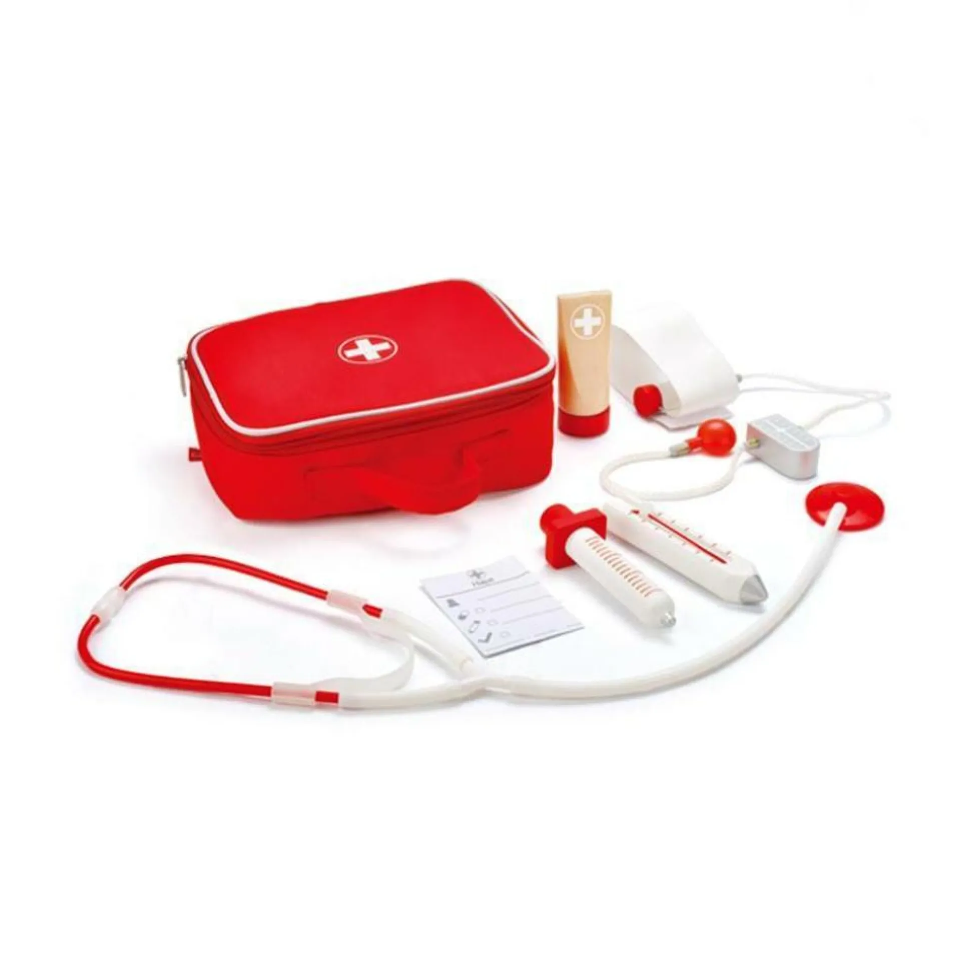Hape Doctor on Call Wooden Medical Playset - Red - Ages 3+