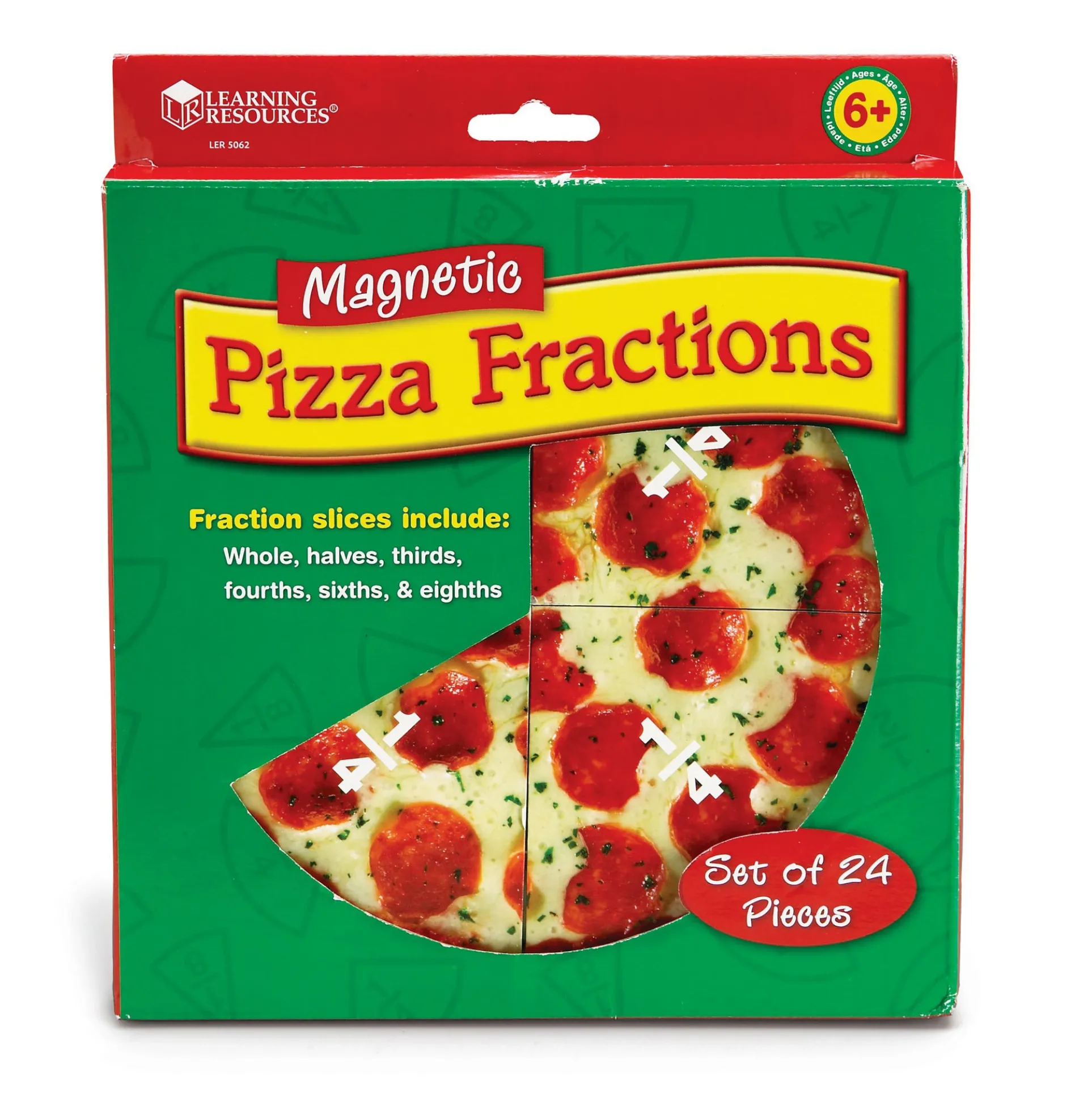 Learning Resources Magnetic Pizza Fraction Set - Colorful Educational Toy