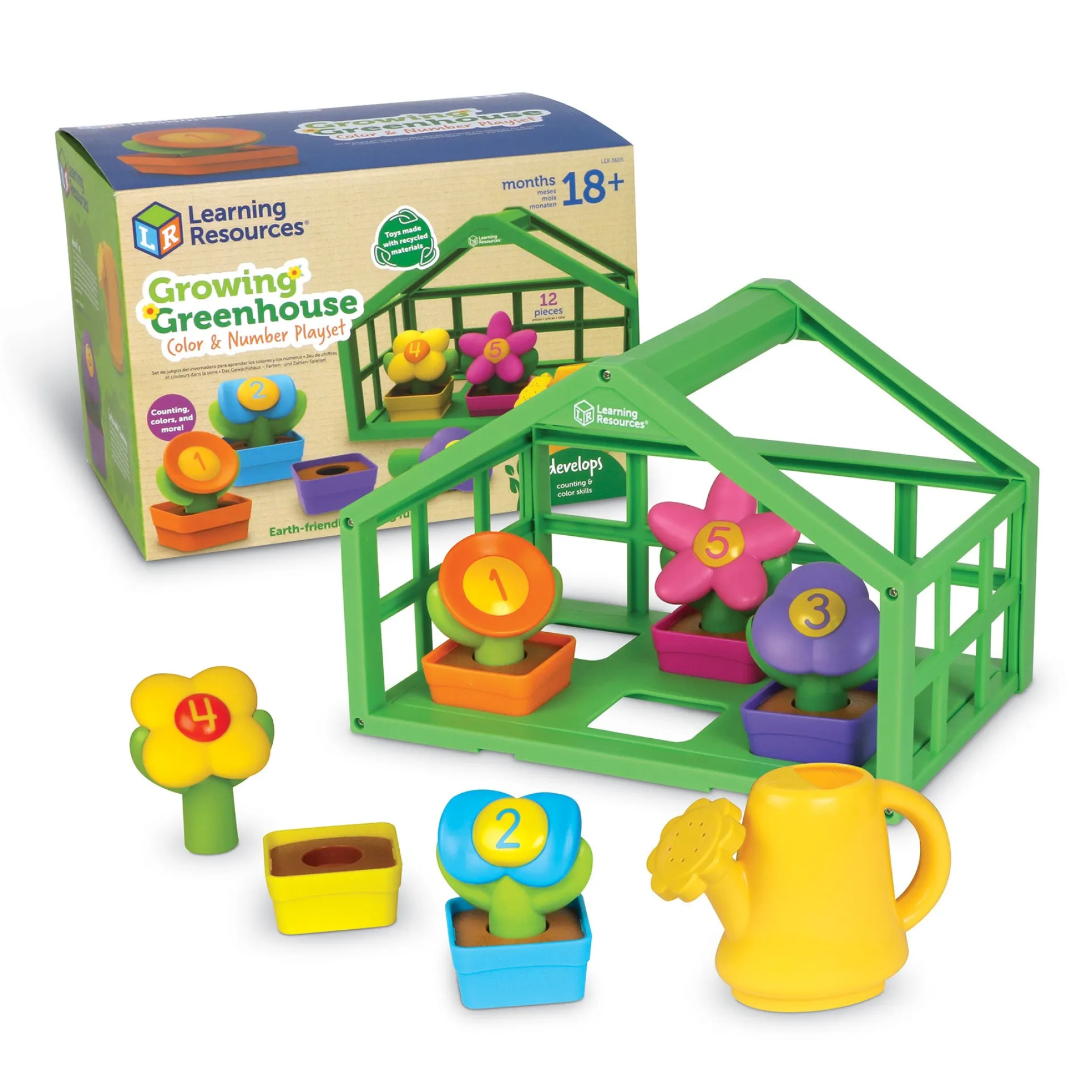 Learning Resources Growing Greenhouse Playset - Number & Color Learning