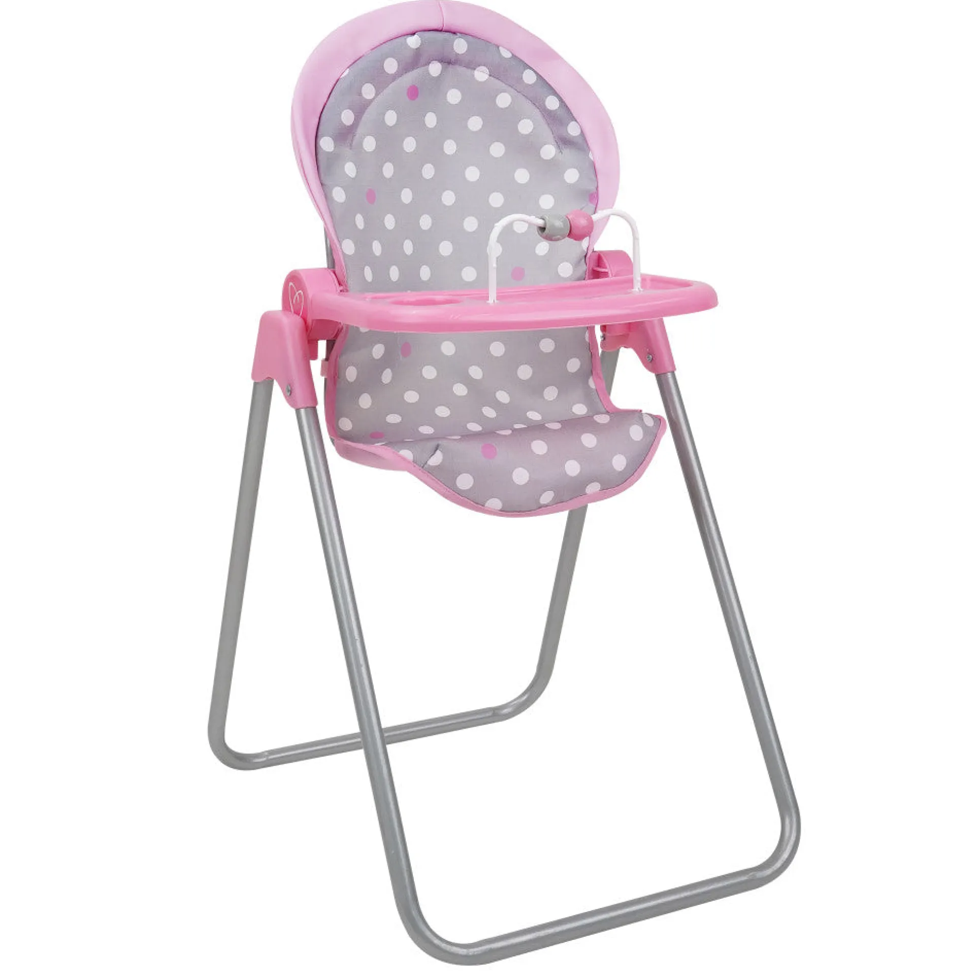 509 Crew Cotton Candy Pink Foodie Doll Highchair - Polka Dot Design
