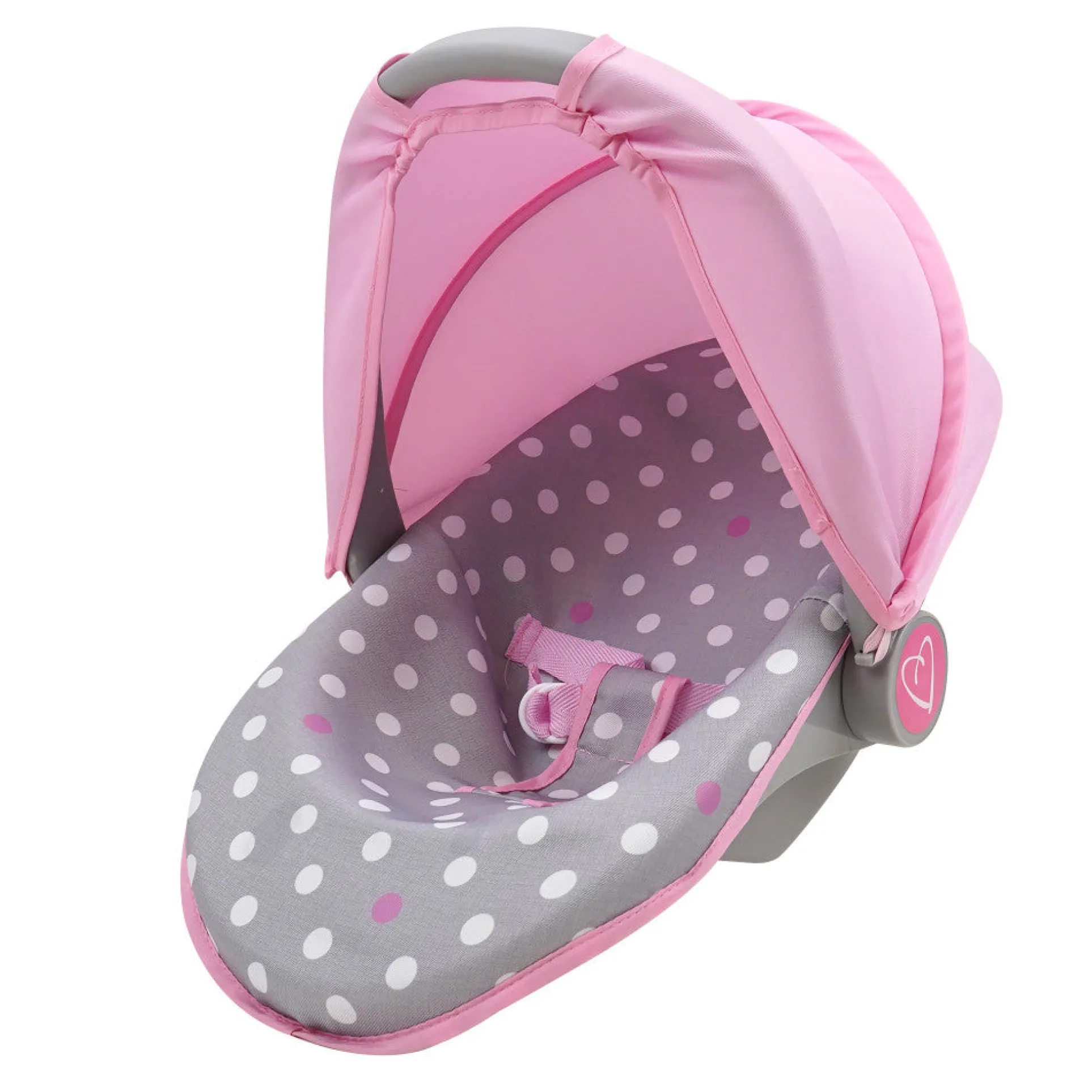 509 Crew Cotton Candy Pink 3-in-1 Doll Car Seat - Pink, Grey, Polka Dot