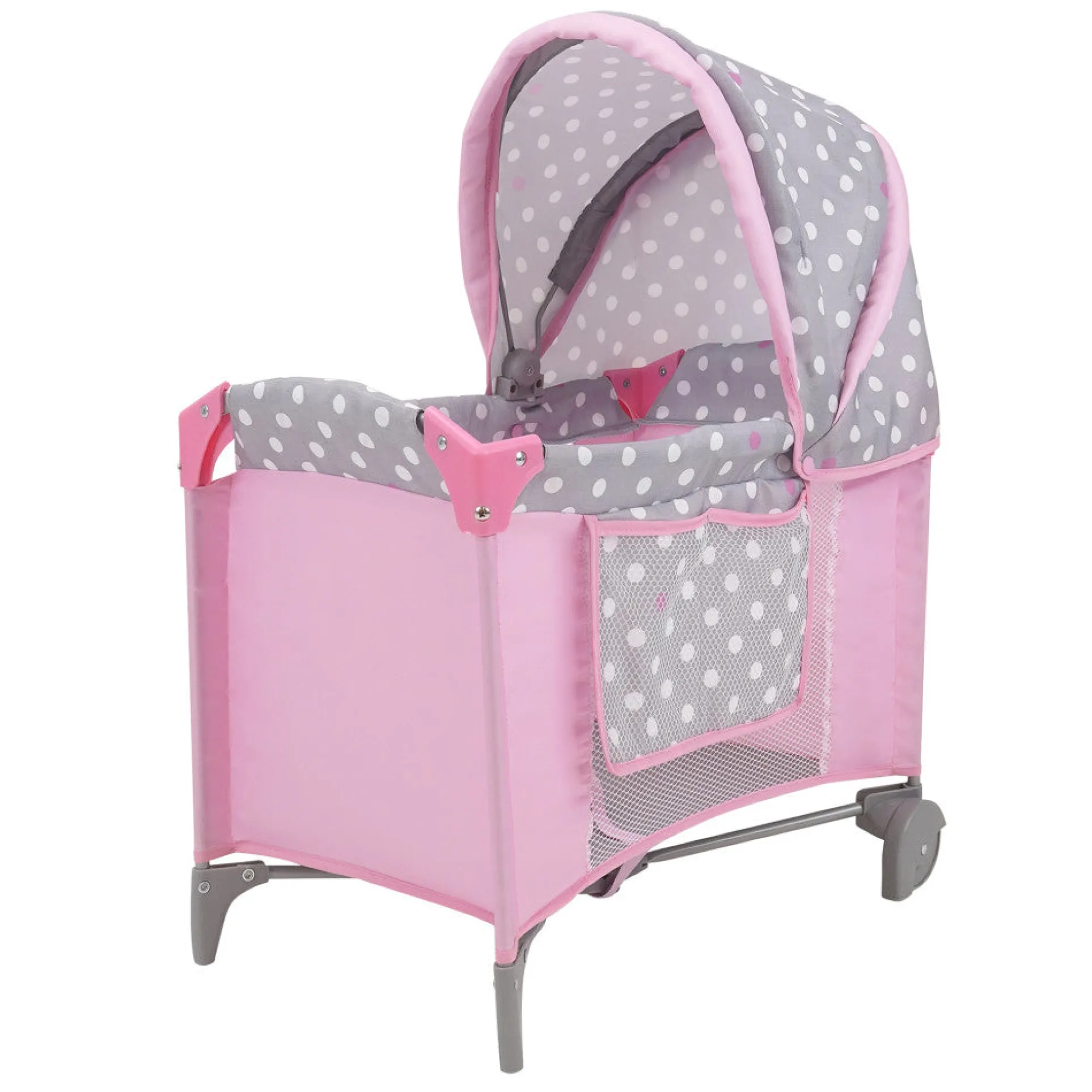 509 Crew Cotton Candy Pink Doll Play Yard with Canopy