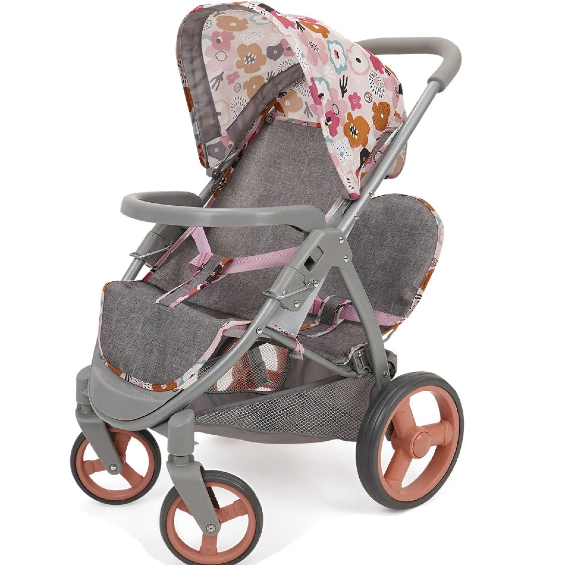 509 Crew Mabelle Duo Twin Doll Stroller - Melange Flora, Ages 3+