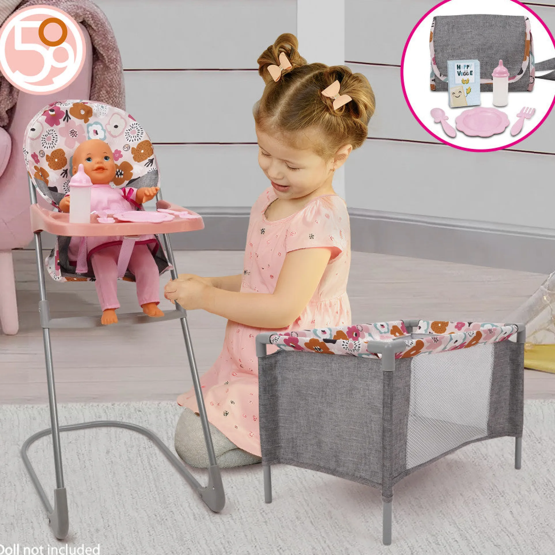 509 Crew Melange Flora - At Home Play Set, 8 Pieces, Kids 3+