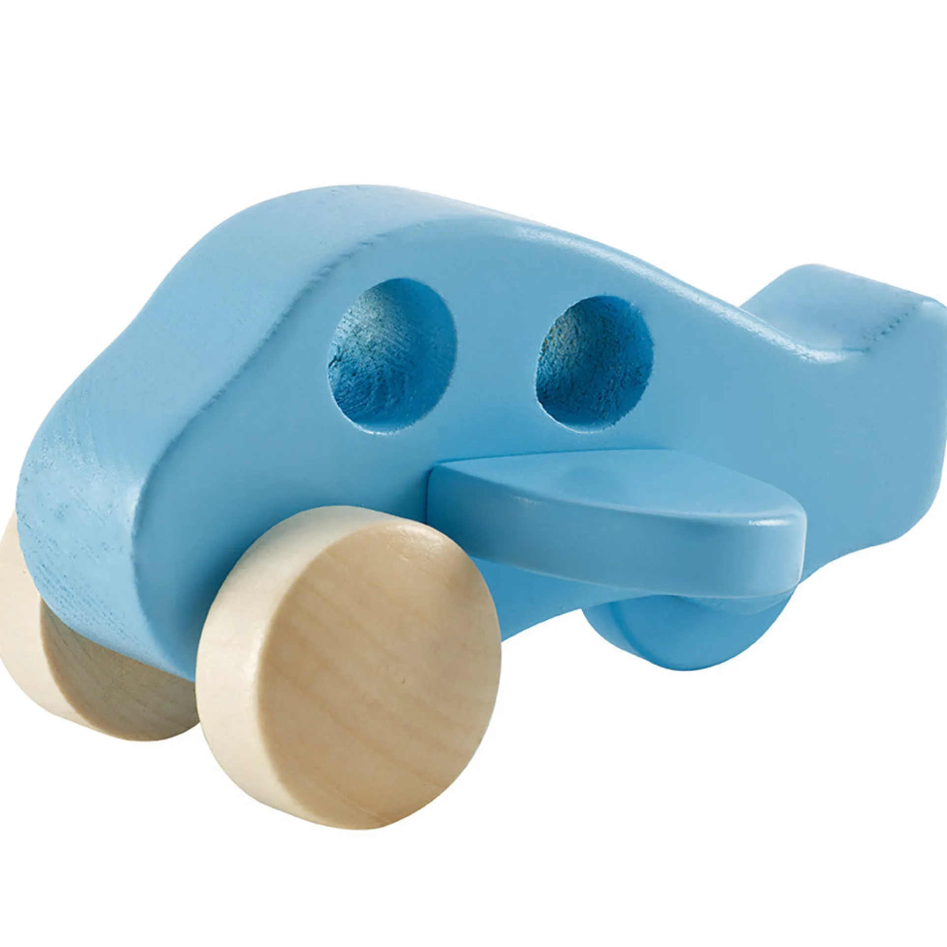 Hape Sky High Wooden Little Plane - Blue