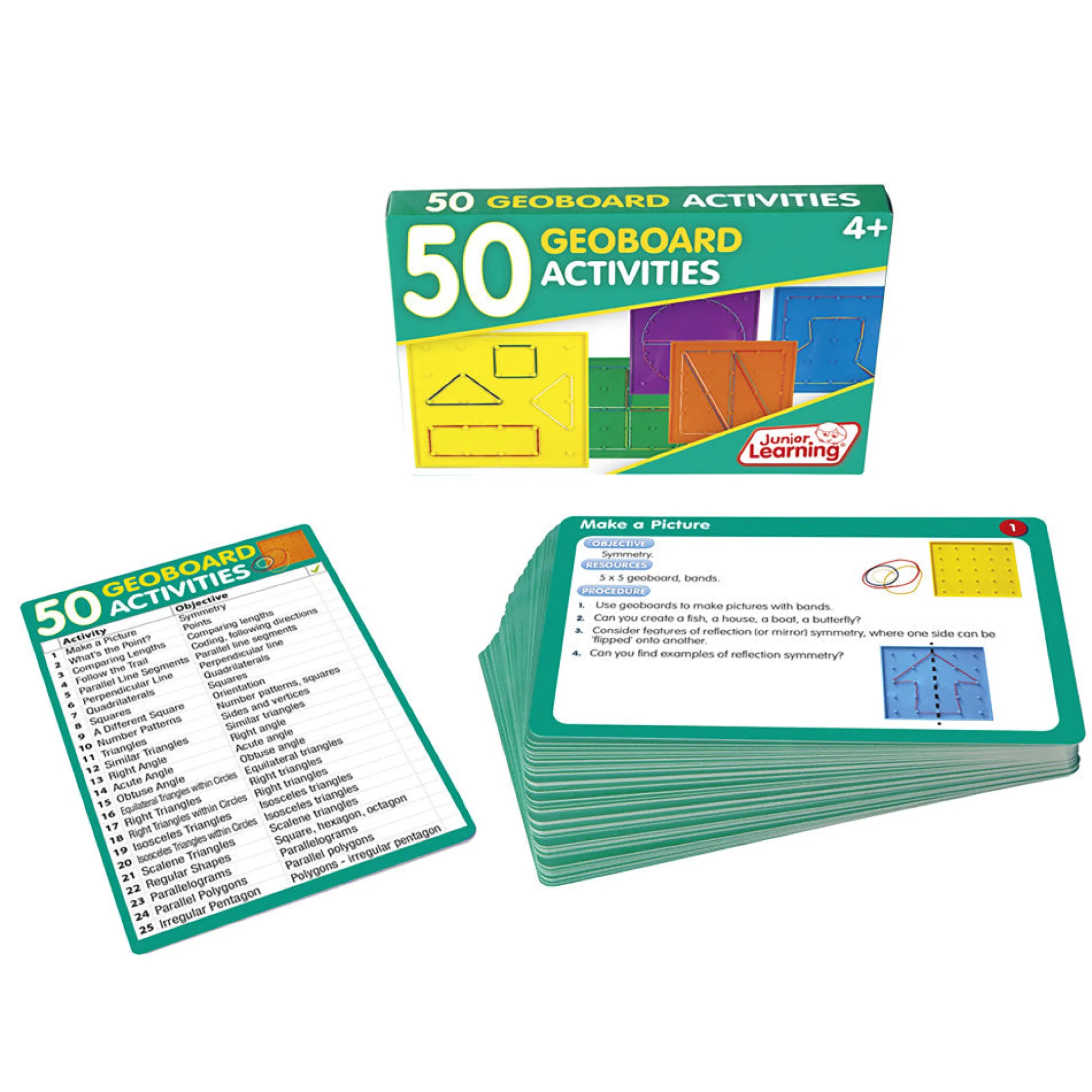 Junior Learning Geoboard Activities Set - Educational Math Toy for Ages 4-6