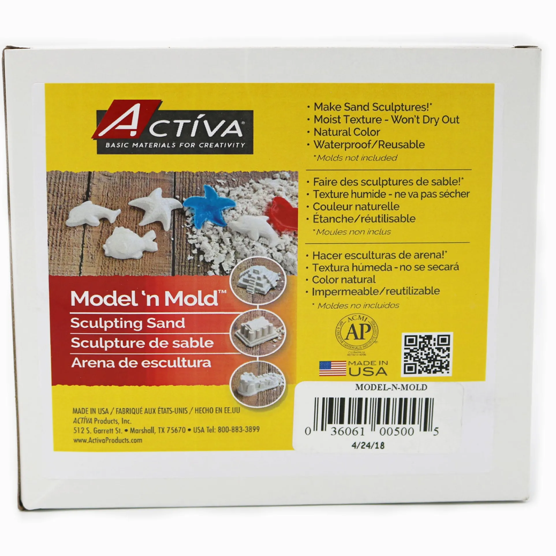 ACTÍVA Model 'n Mold Sculpting Sensory Sand, 3 lbs - Imagination Unearthed!