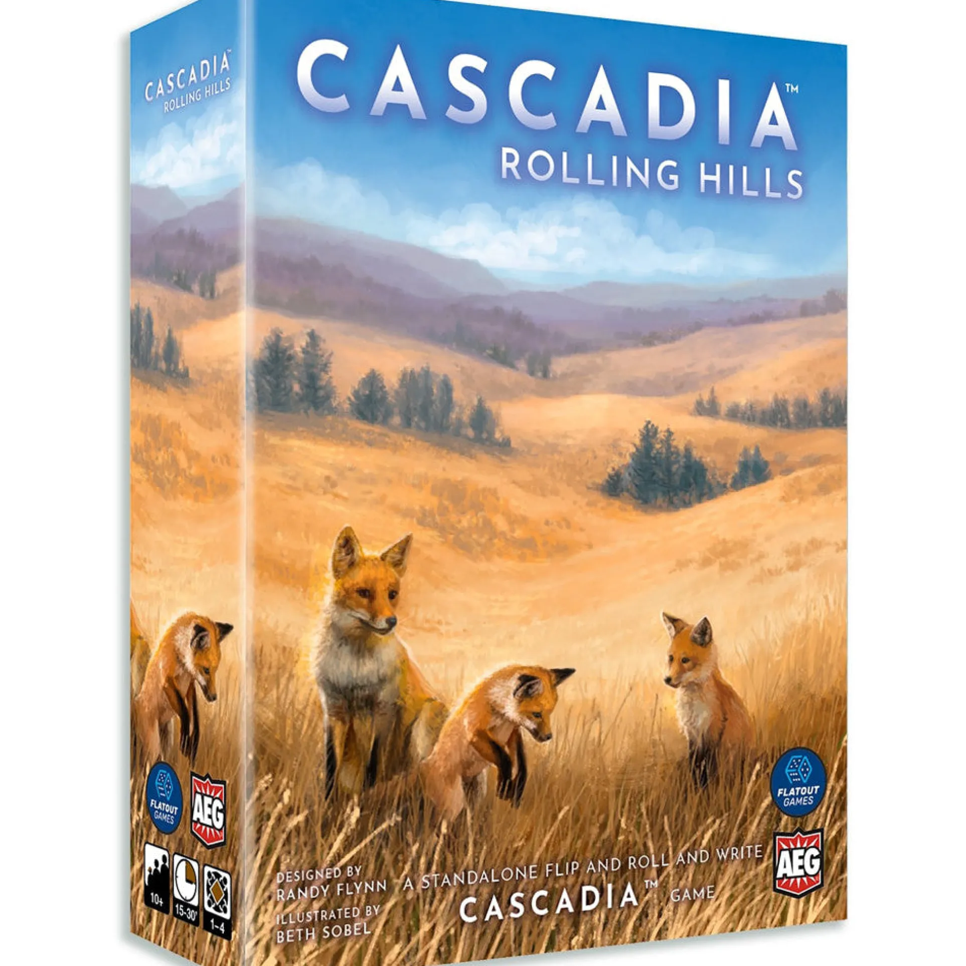 AEG Cascadia: Rolling Hills - Dynamic Flip-Roll-Write Board Game for Families