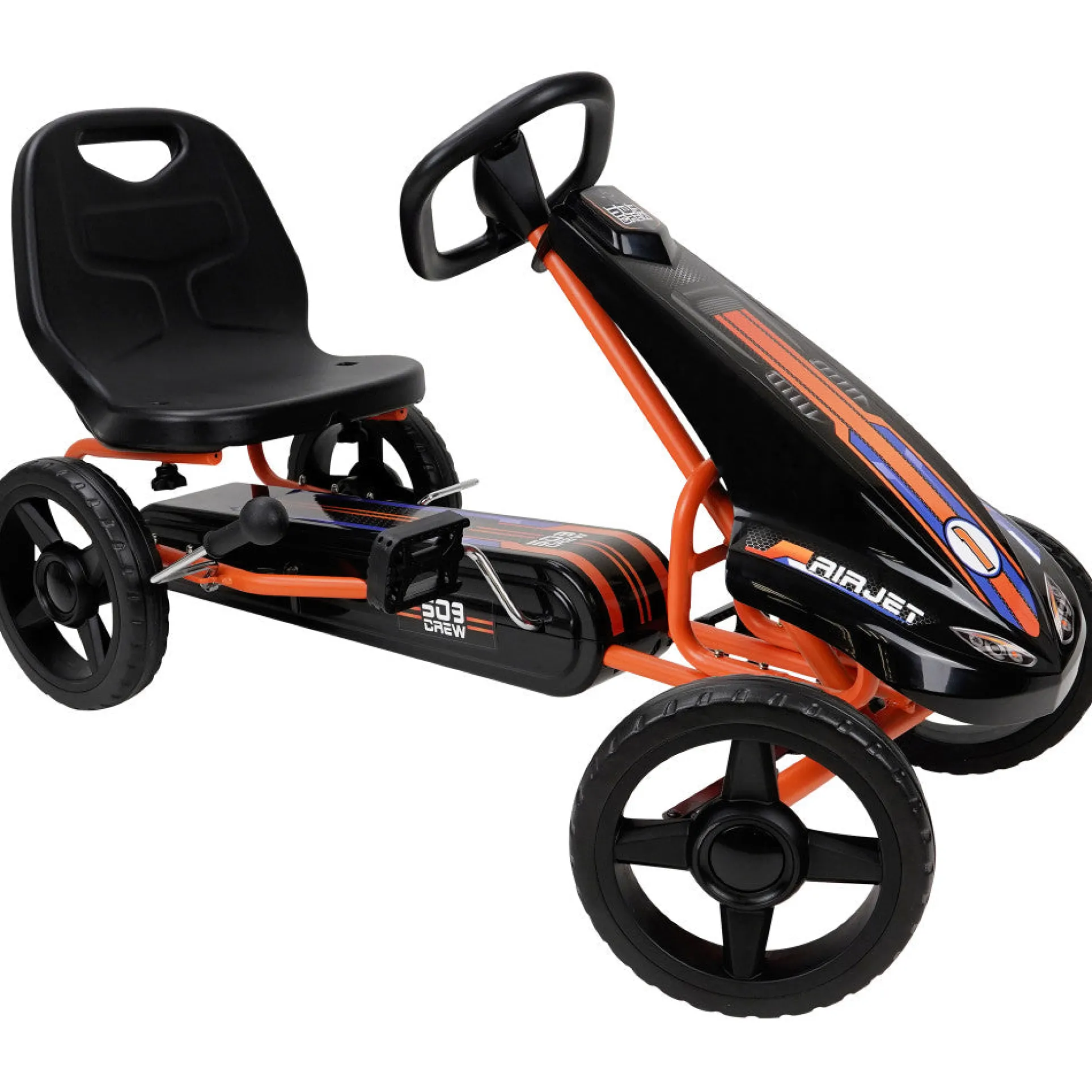 Air Jet Pedal Go Kart - Orange - Kids, Sporty Graphics