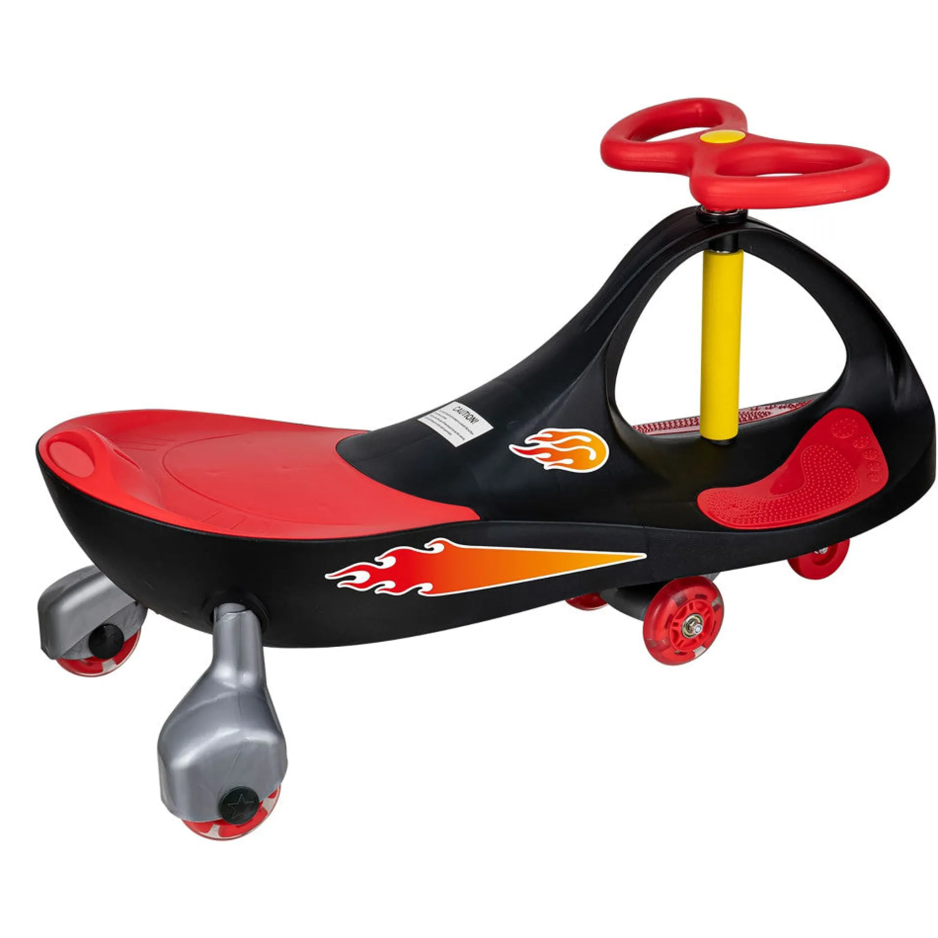 Alex - Lightning Glow Rider - Inertia-Powered Ride-On Toy - Black & Red