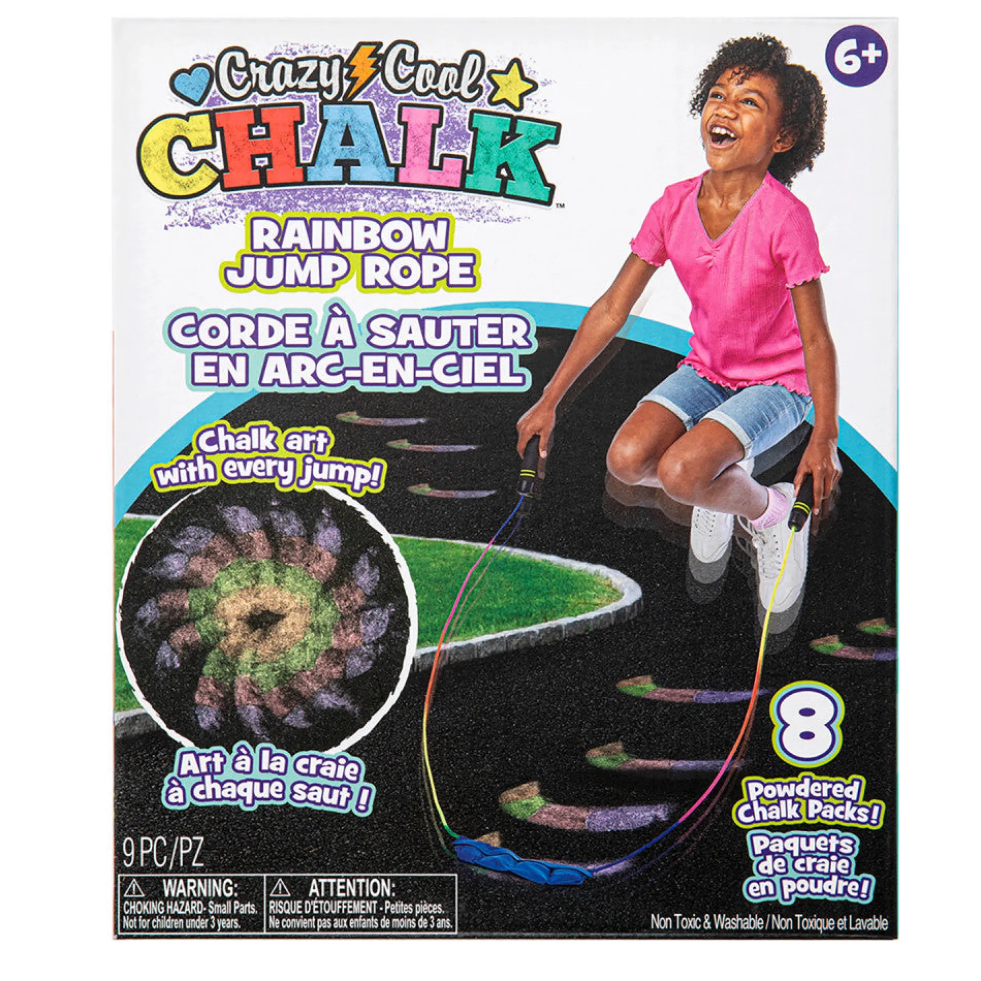 Alex Crazy Cool Chalk Rainbow Jump Rope for Artistic Jumps, Ages 5+