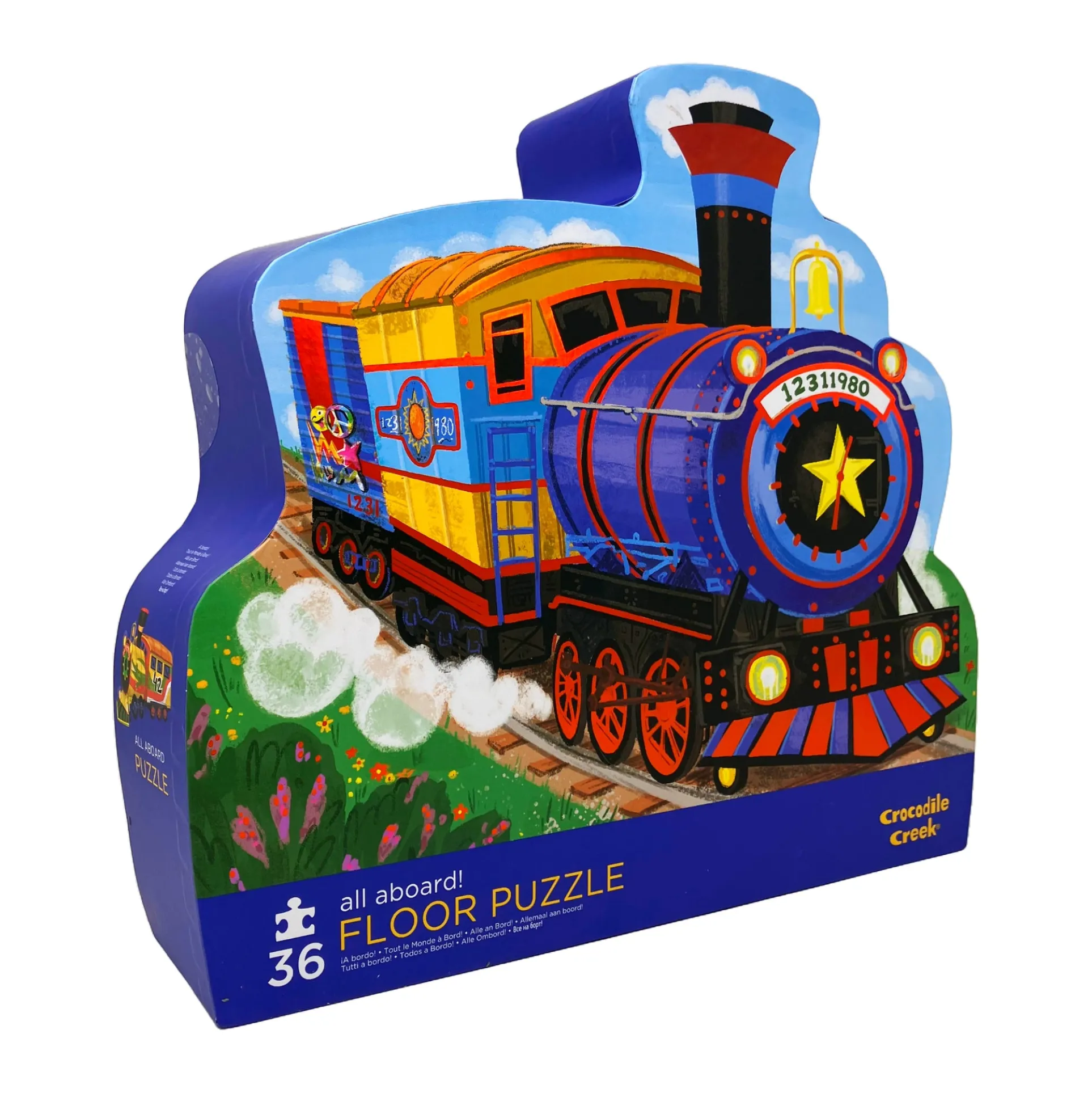 All Aboard! Vibrant Train Floor Puzzle - 36 pc