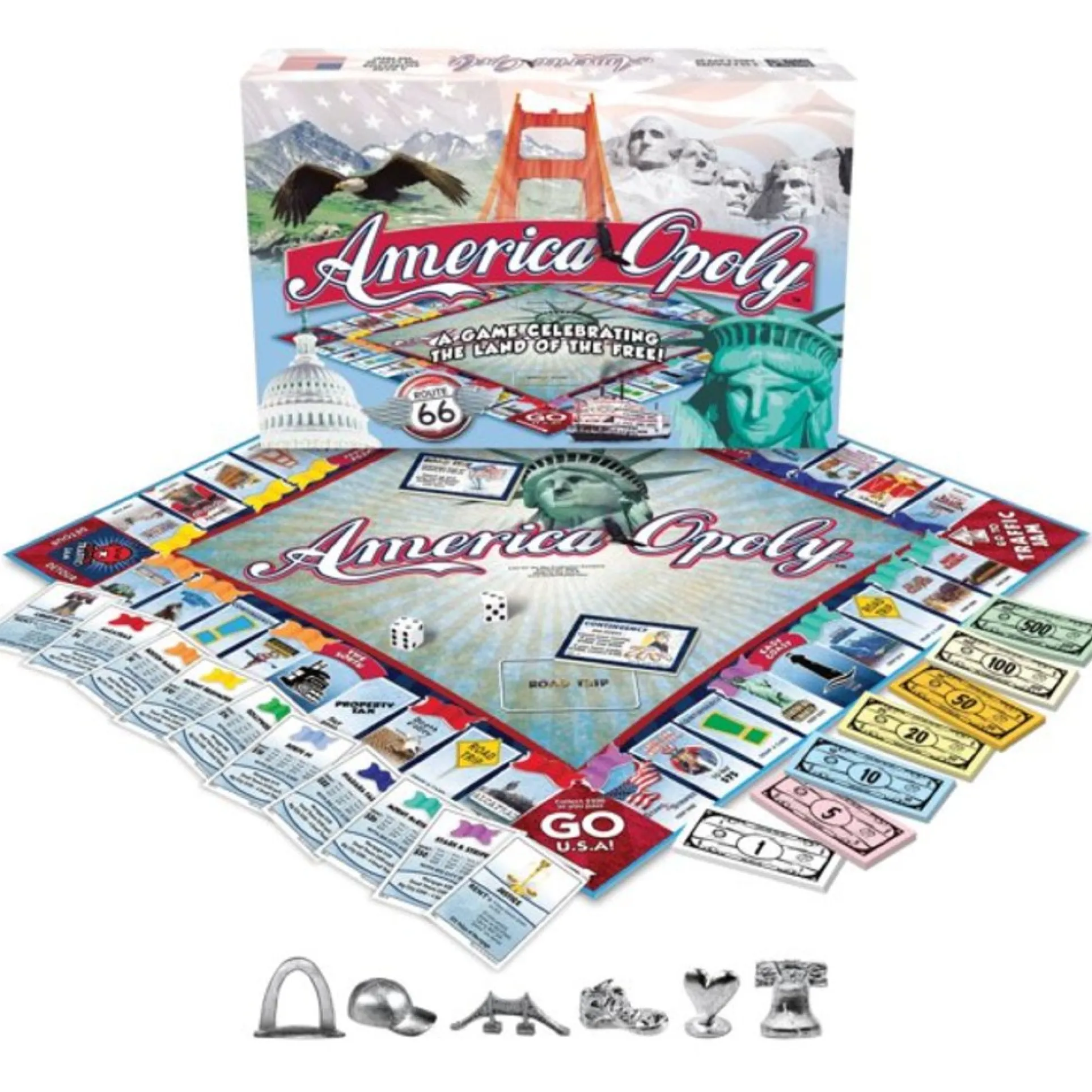 AMERICA-opoly Patriotic Board Game