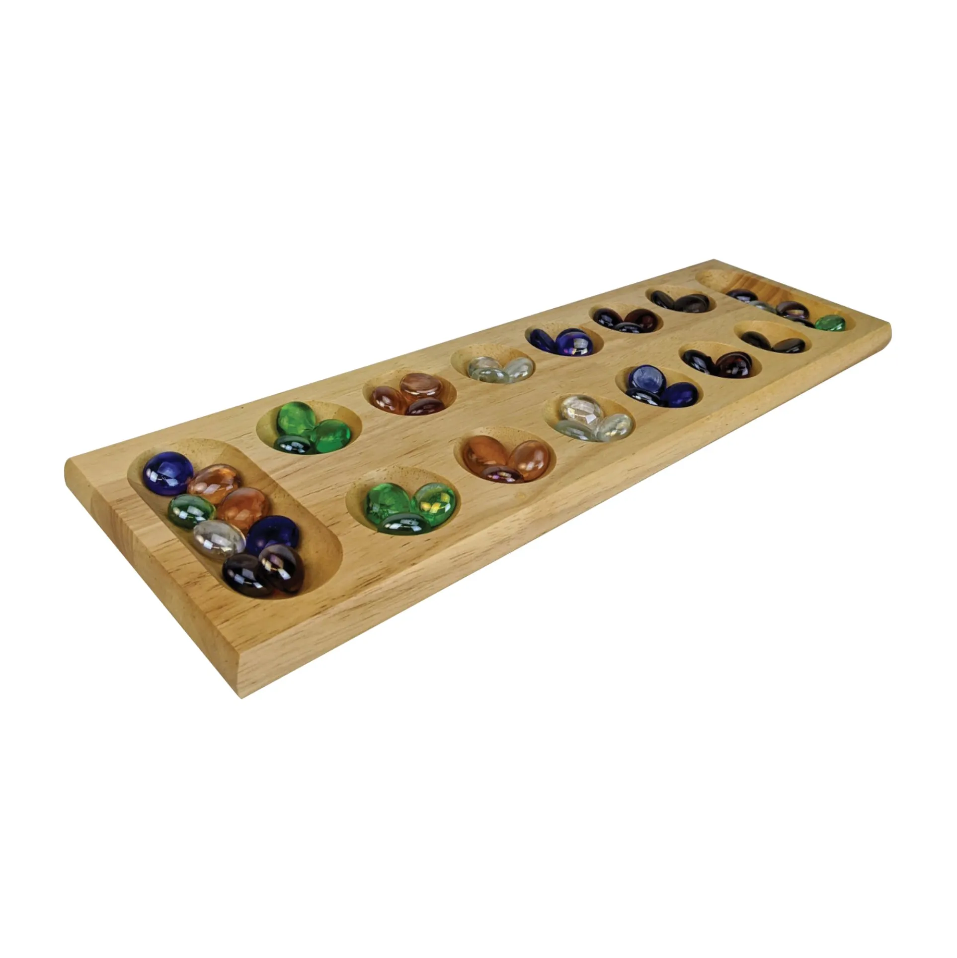 Ancient Strategy Mancala Game with Solid Wood Board