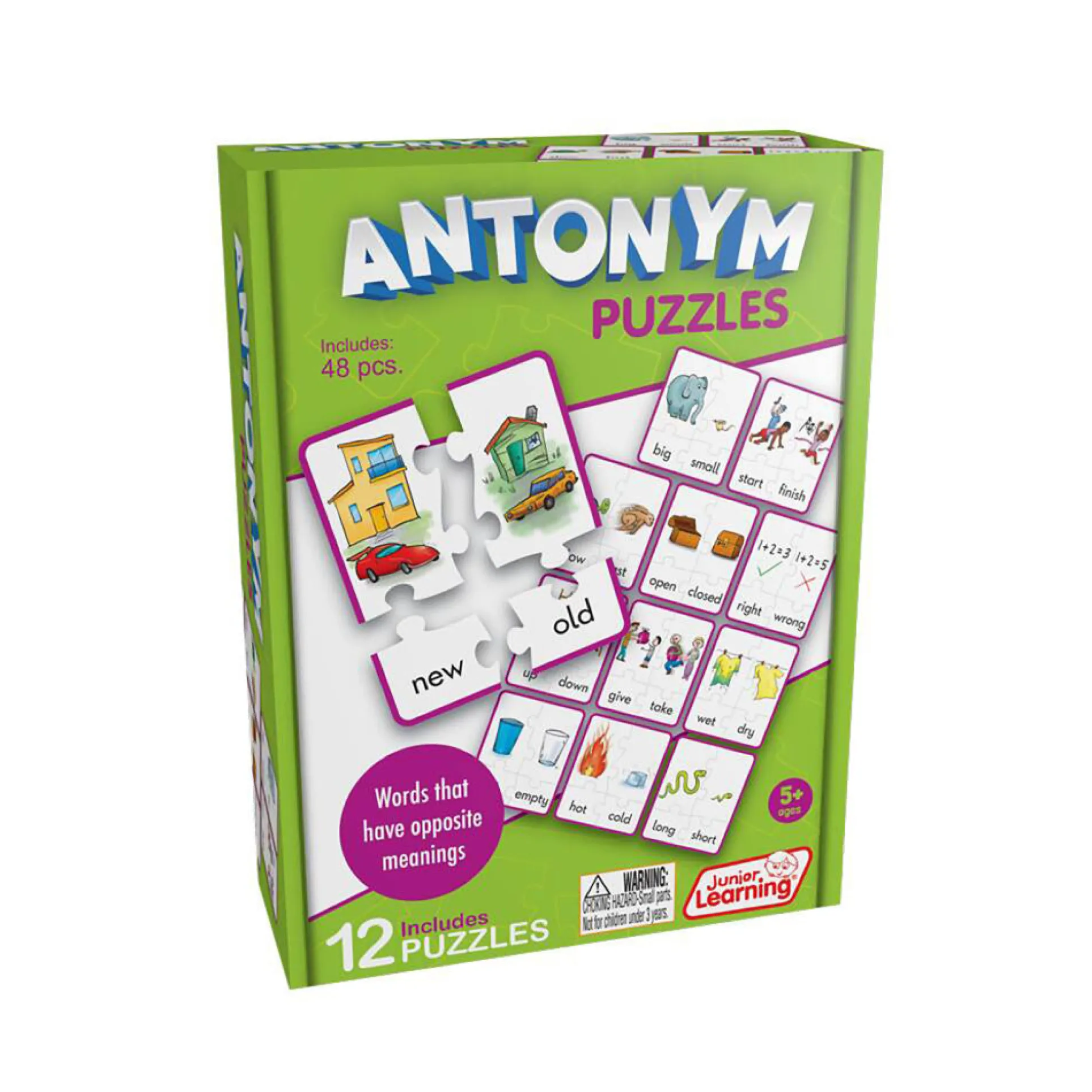 Antonym Puzzles Junior Learning Set - Educational Toy for Ages 5-8