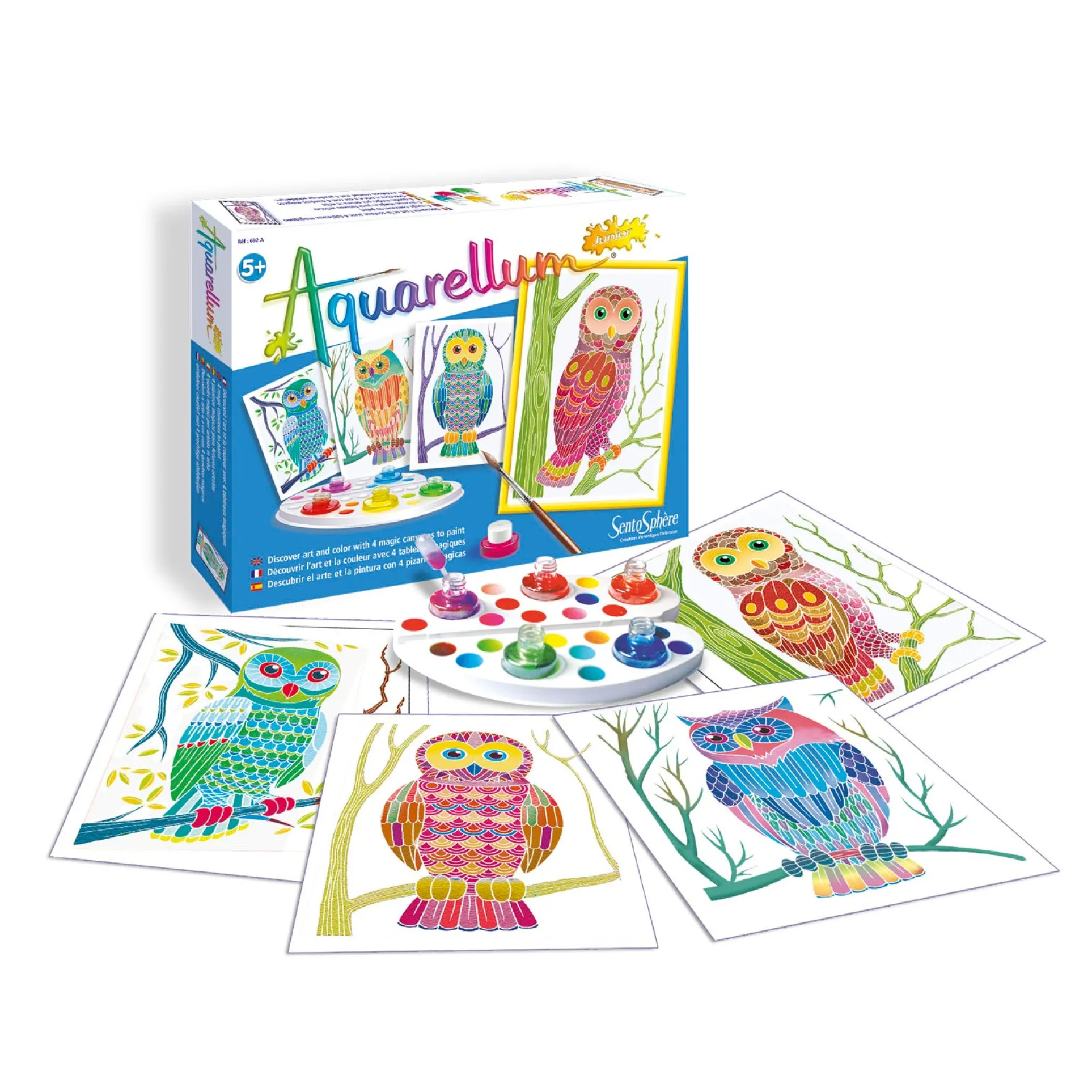 Aquarellum Junior Magical Owls Watercolor Painting Kit