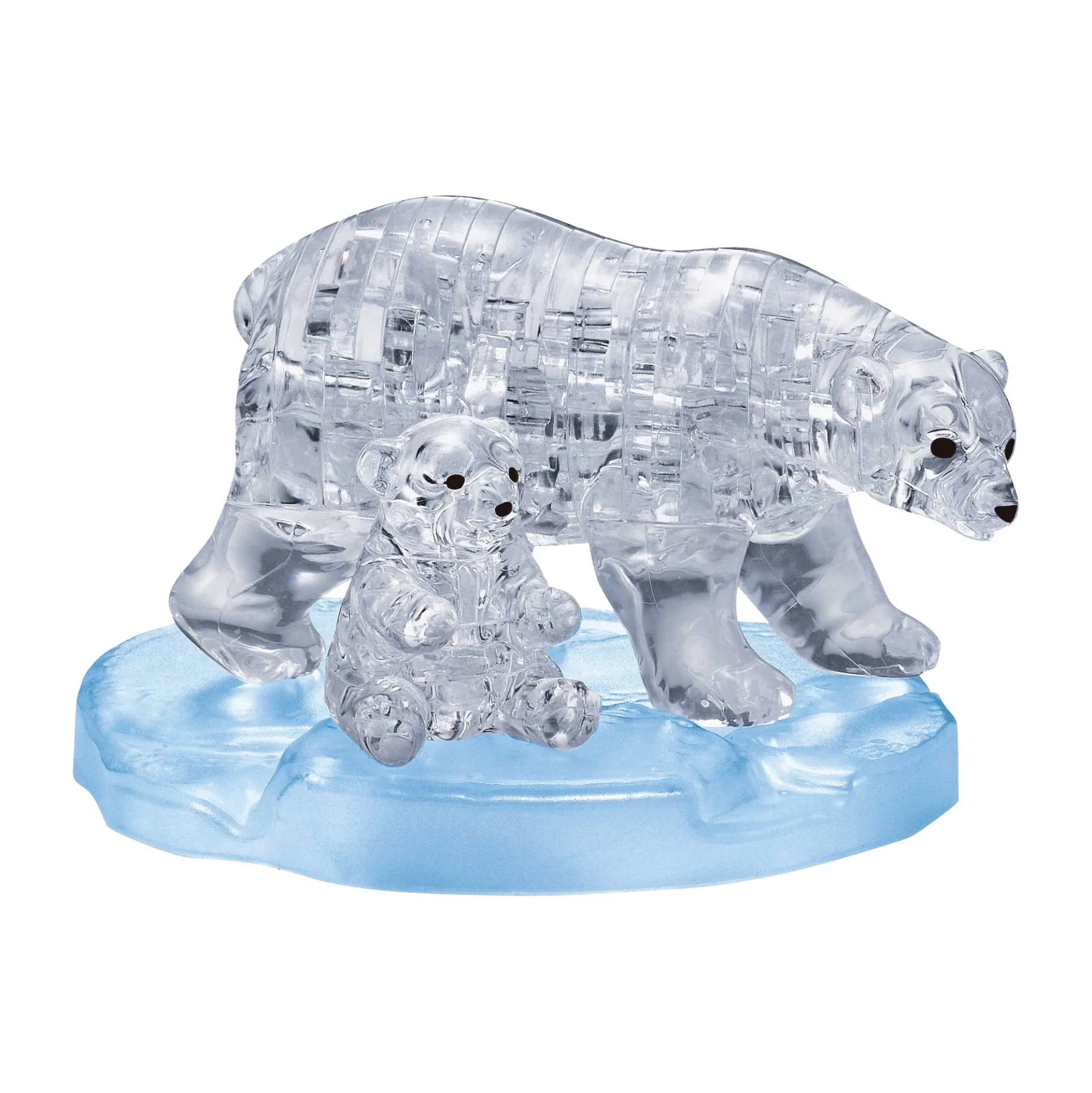 Arctic Adventure 3D Crystal Puzzle - Polar Bear with Cub, 53 Pieces