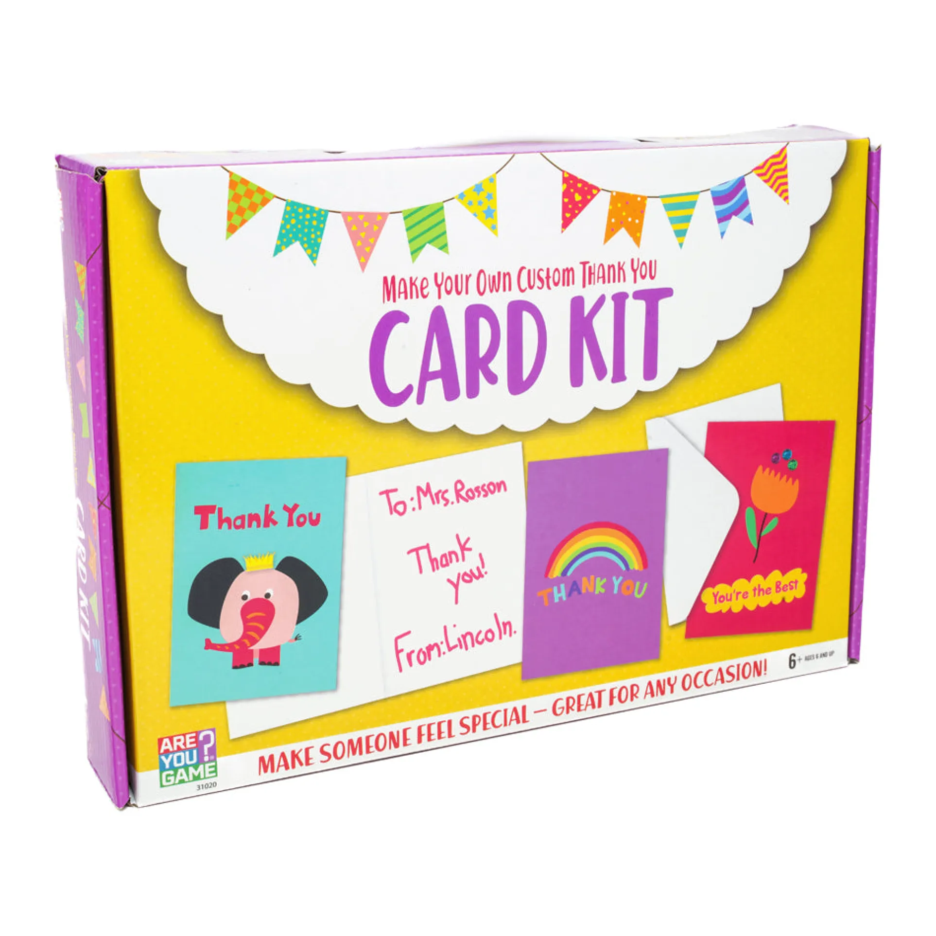 AreYouGame Creative Thank You Card Making Kit - Complete Craft Set