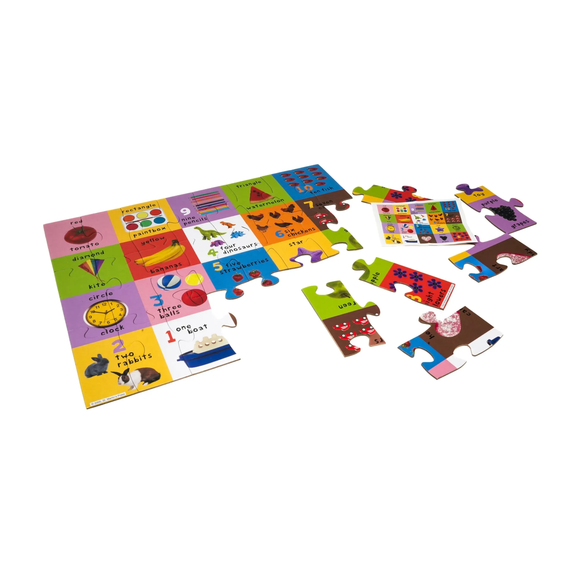 AreYouGame.com First 100 Puzzle Tin - Numbers, Colors, Shapes - 24 Pcs