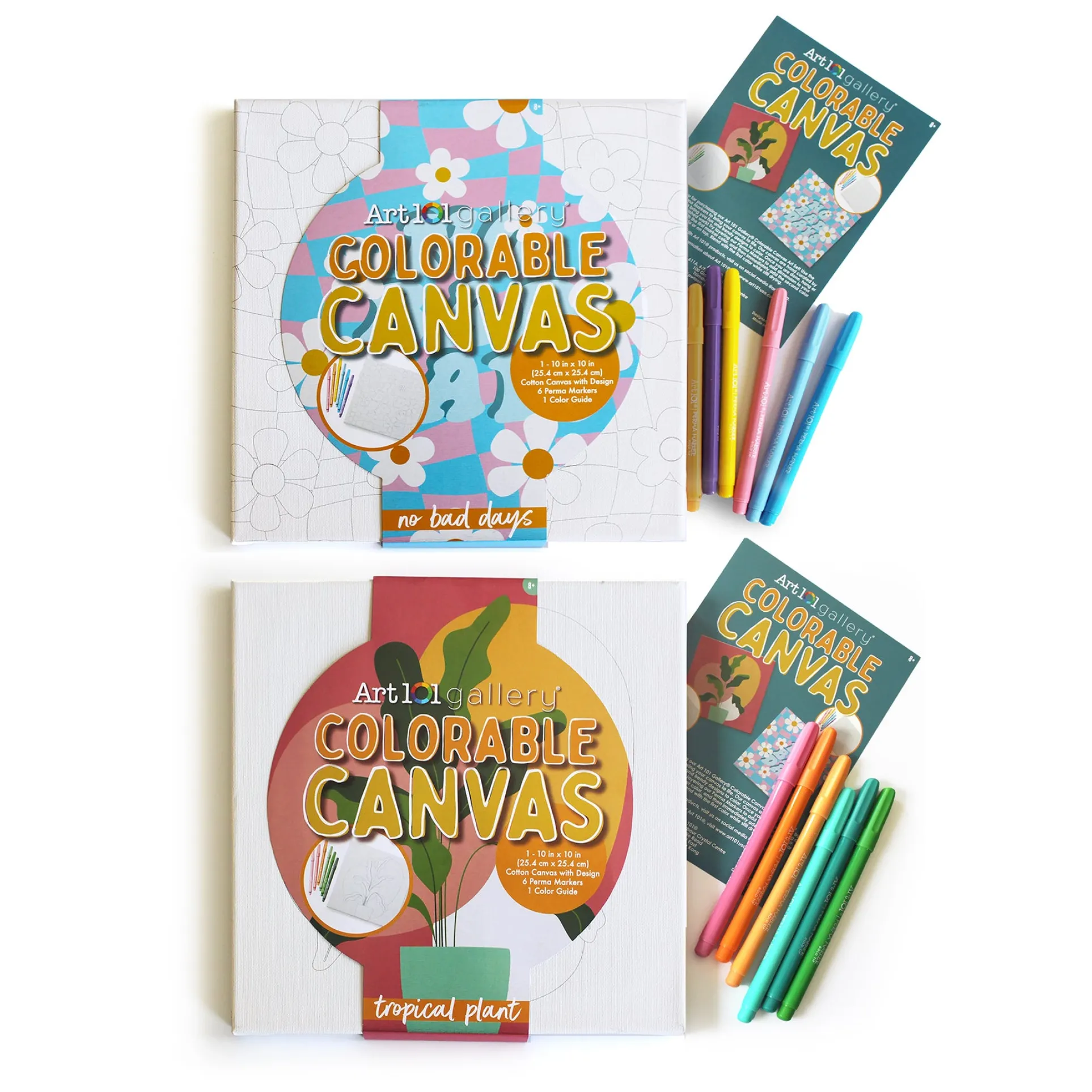 Art 101 DIY Colorable Canvas Wall Art Kit - 2-Pack