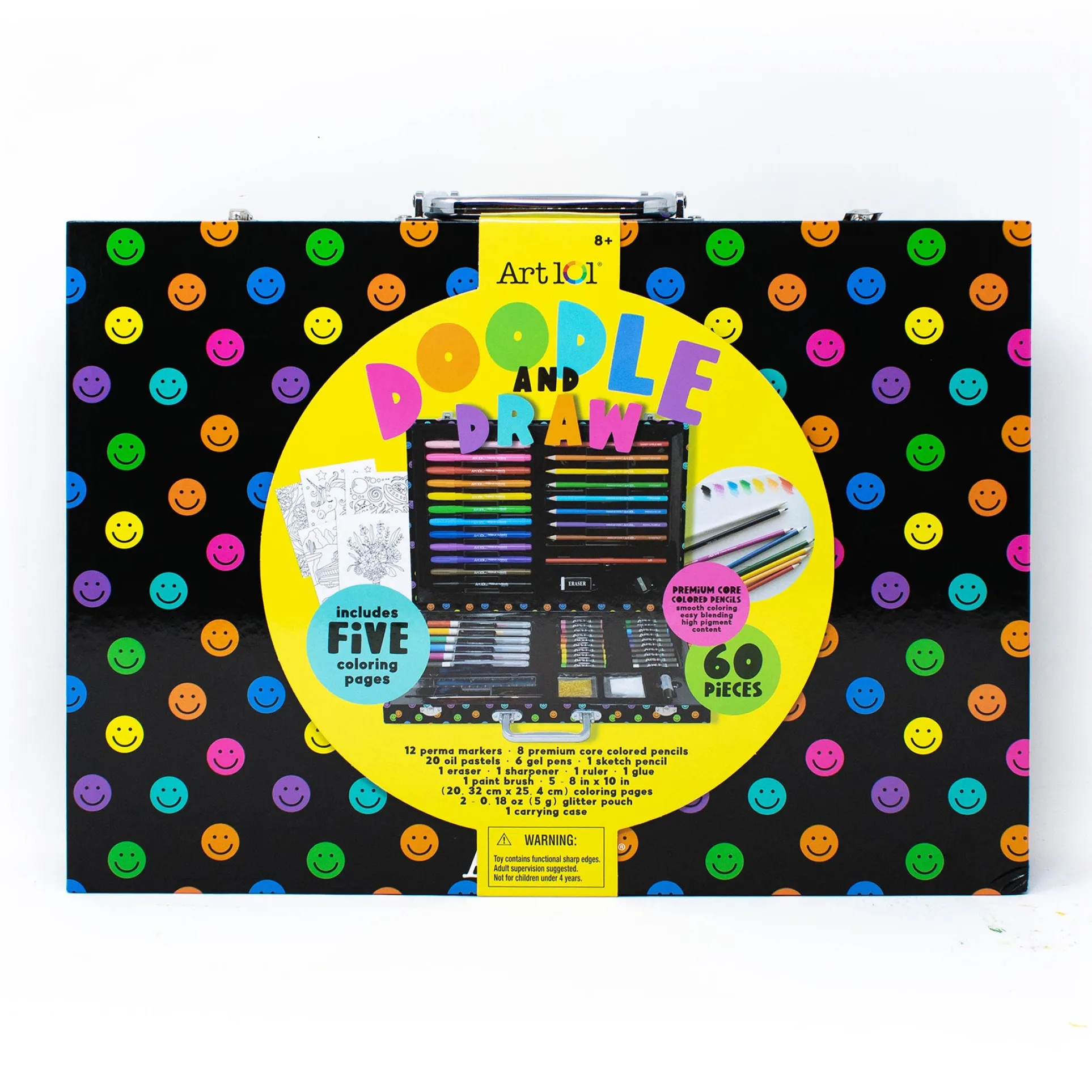 Art 101 Doodle & Draw 60-Piece Art Set - Multicolor