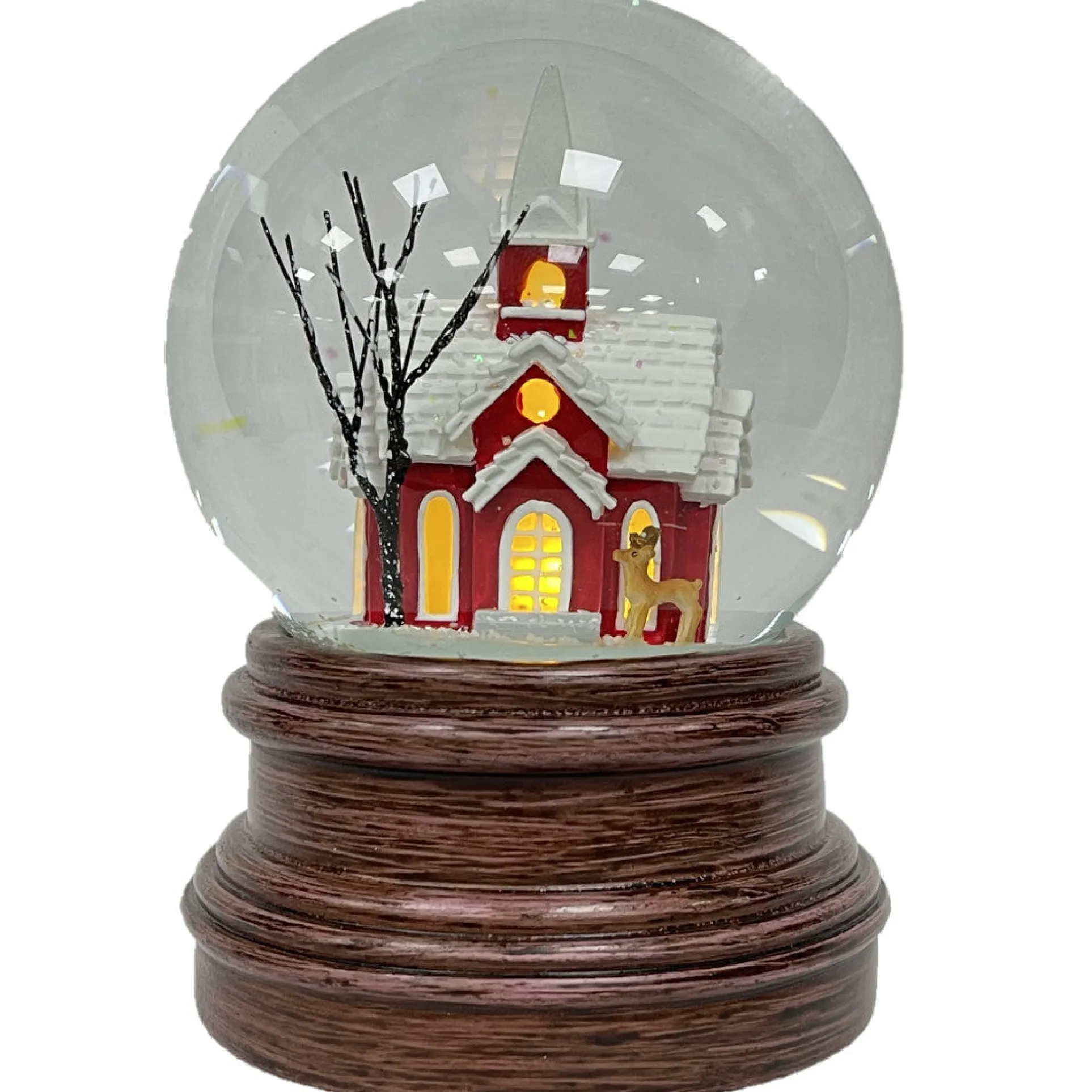 Ashfield & Harkness Sanctuary Church Musical Snow Globe with Light
