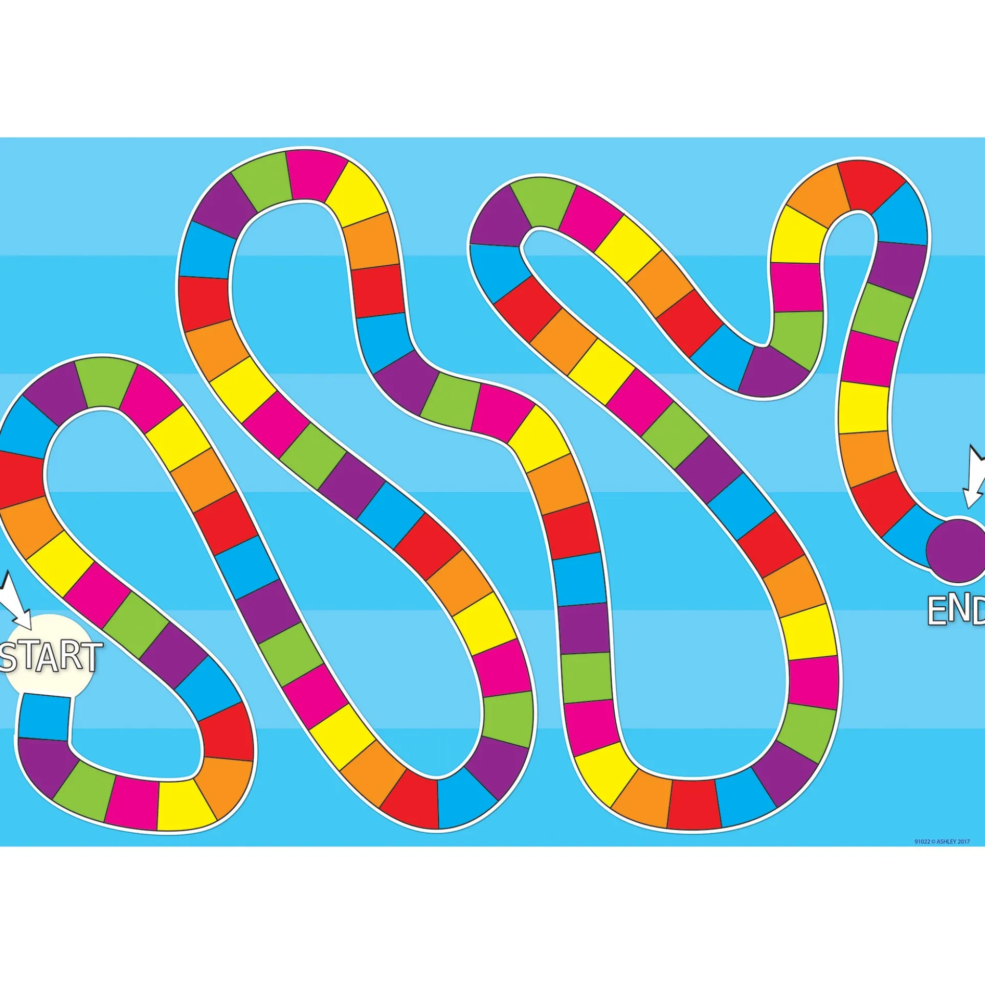 Ashley Productions Smart Poly Blank Game Board Chart - Dry-Erase, 10-Pack