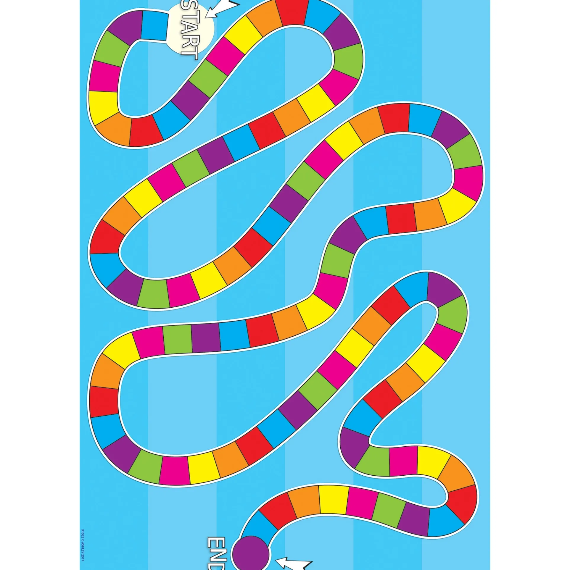 Ashley Productions Smart Poly Blank Game Board Chart - Dry-Erase, 10-Pack