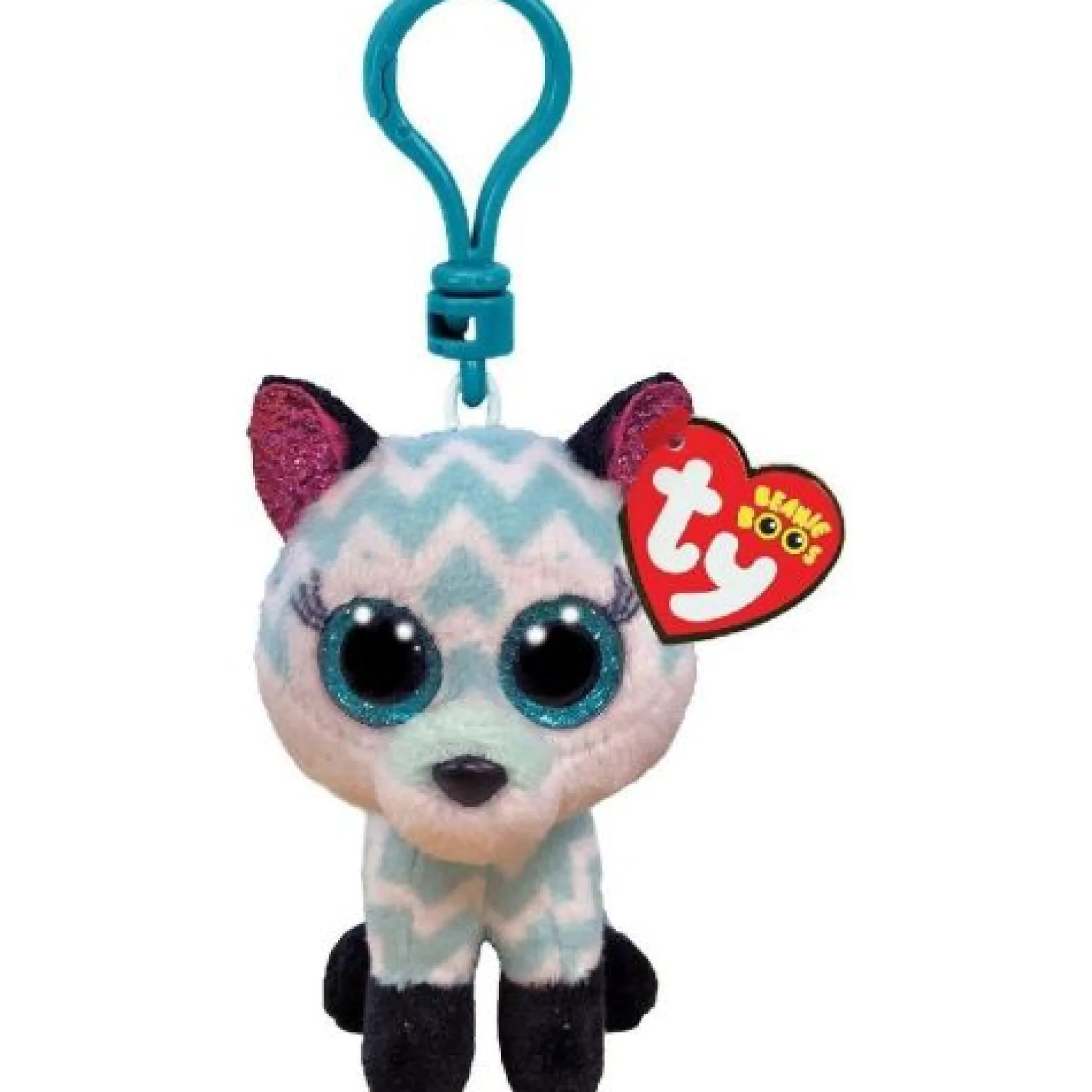 Atlas Fox Aqua Boo Clip Plush Backpack Accessory
