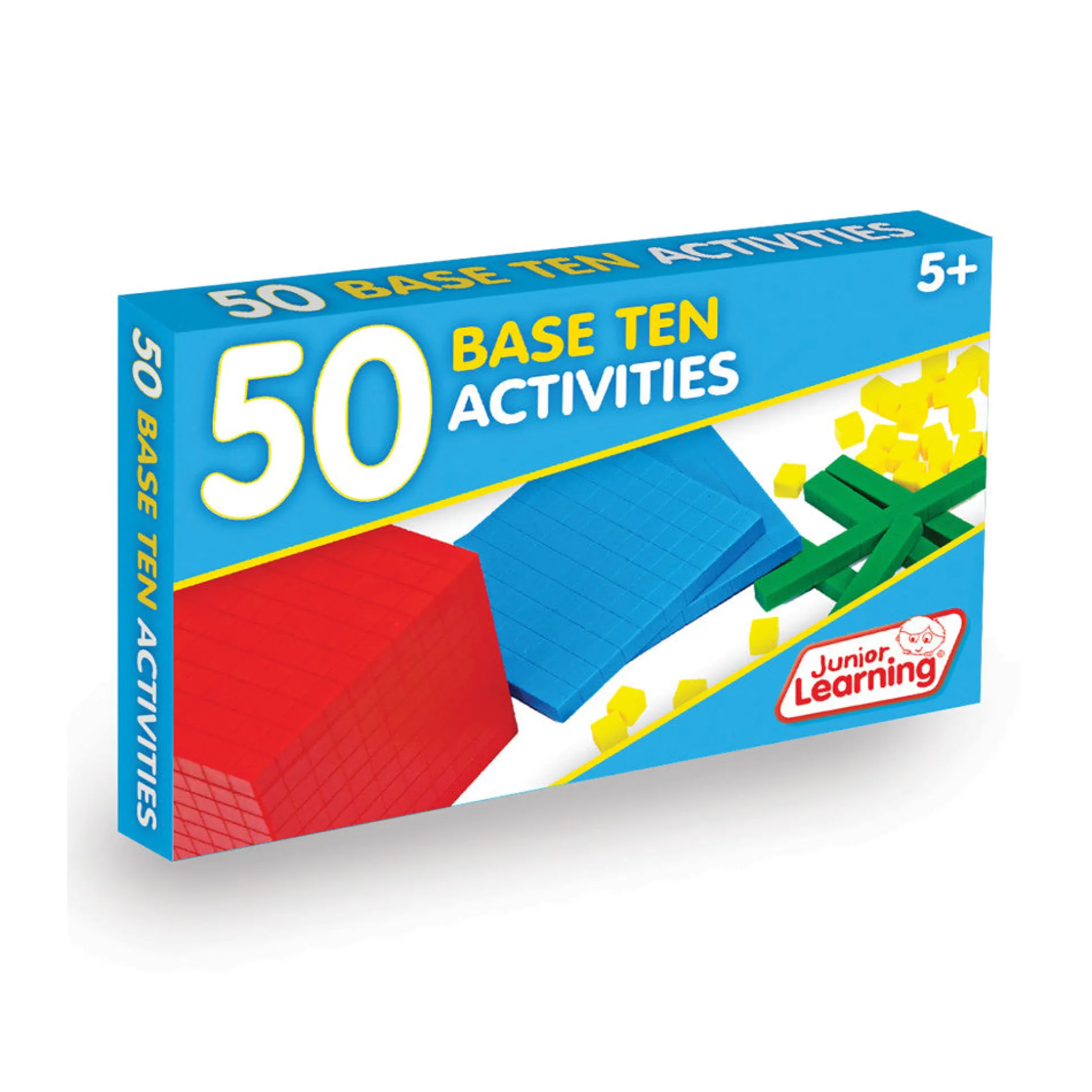 Junior Learning 50 Base Ten Activities Set - Educational Math Toy for Ages 4-6+