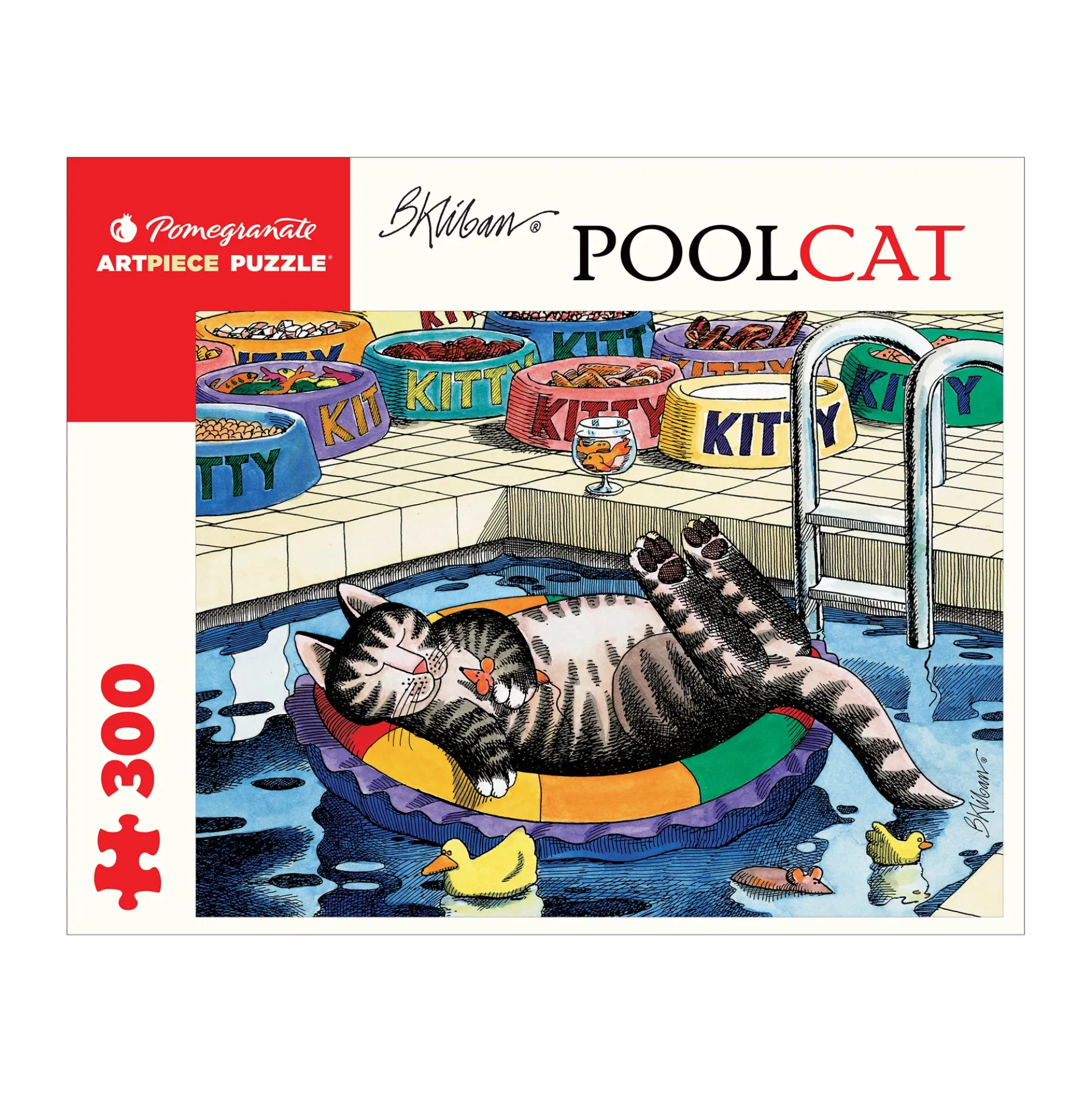 B. Kliban Pool Cat Theme Jigsaw Puzzle - 300 pc