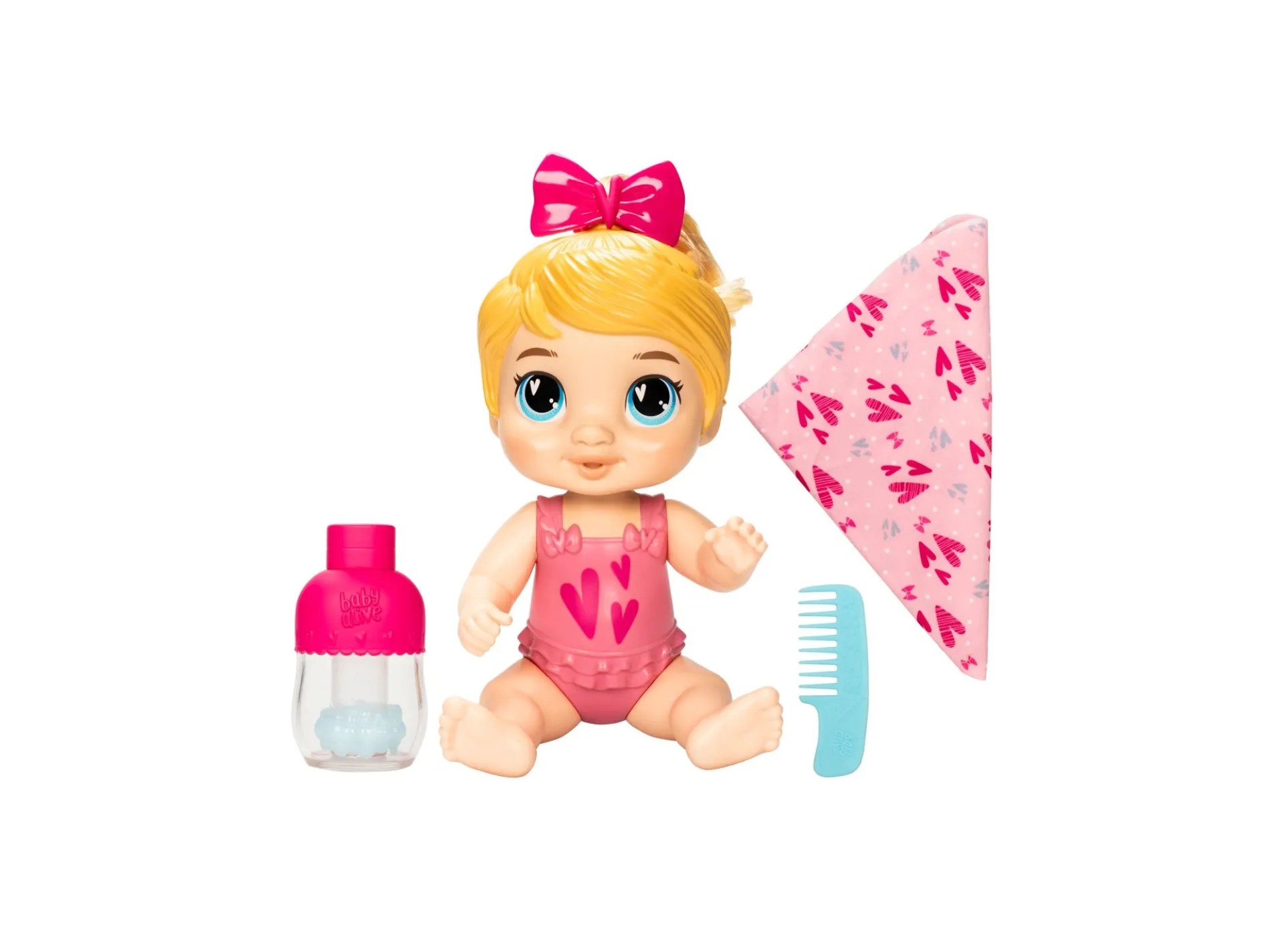 Baby Alive 11" Shampoo Snuggle Harper Hugs Doll Playset