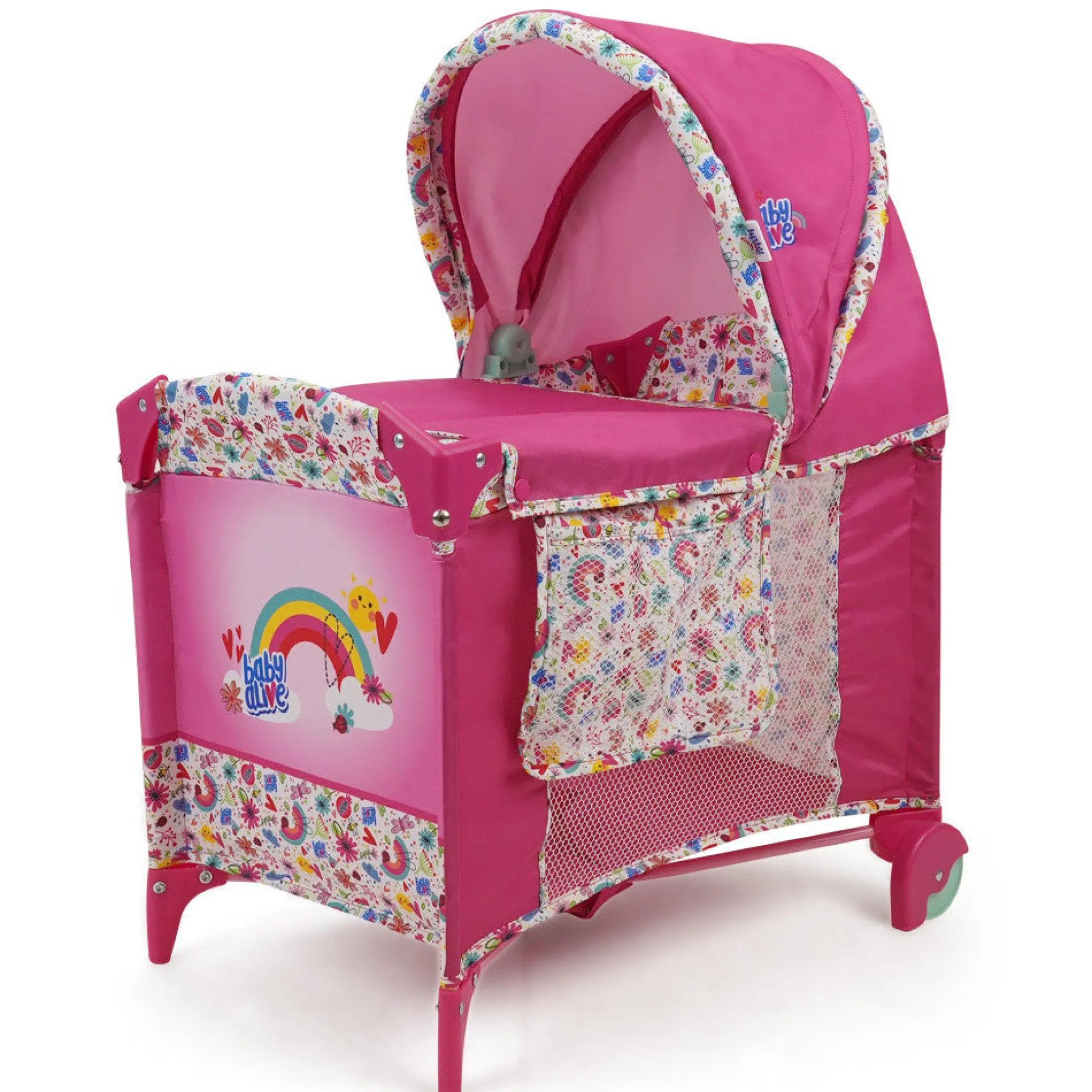 Baby Alive Deluxe Doll Play Yard with Canopy and Storage Pockets