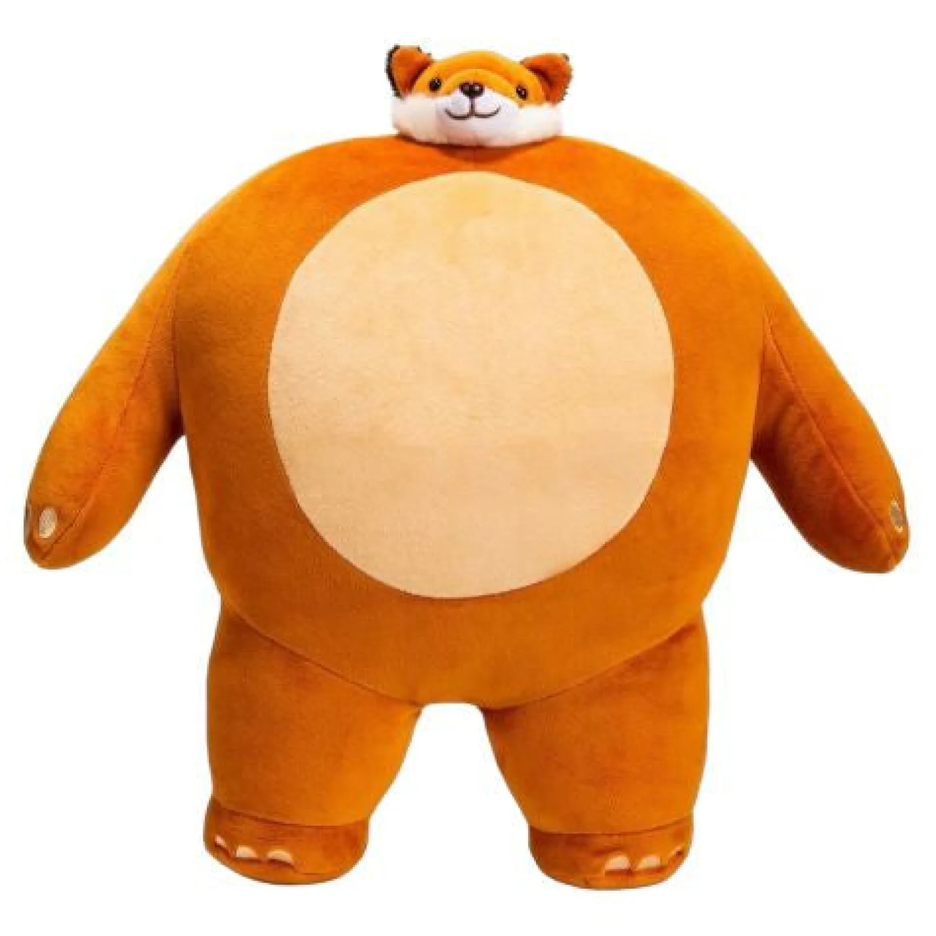 Bagstock Tiny Headed Plush Fox 15 Inch - Vibrant Orange