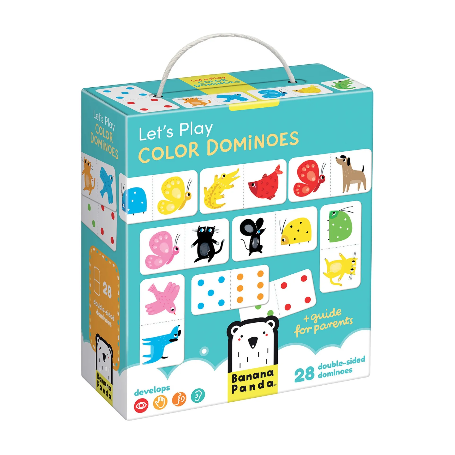 Banana Panda Let's Play Color Dominoes - Vibrant Animal Edition - Age 2+