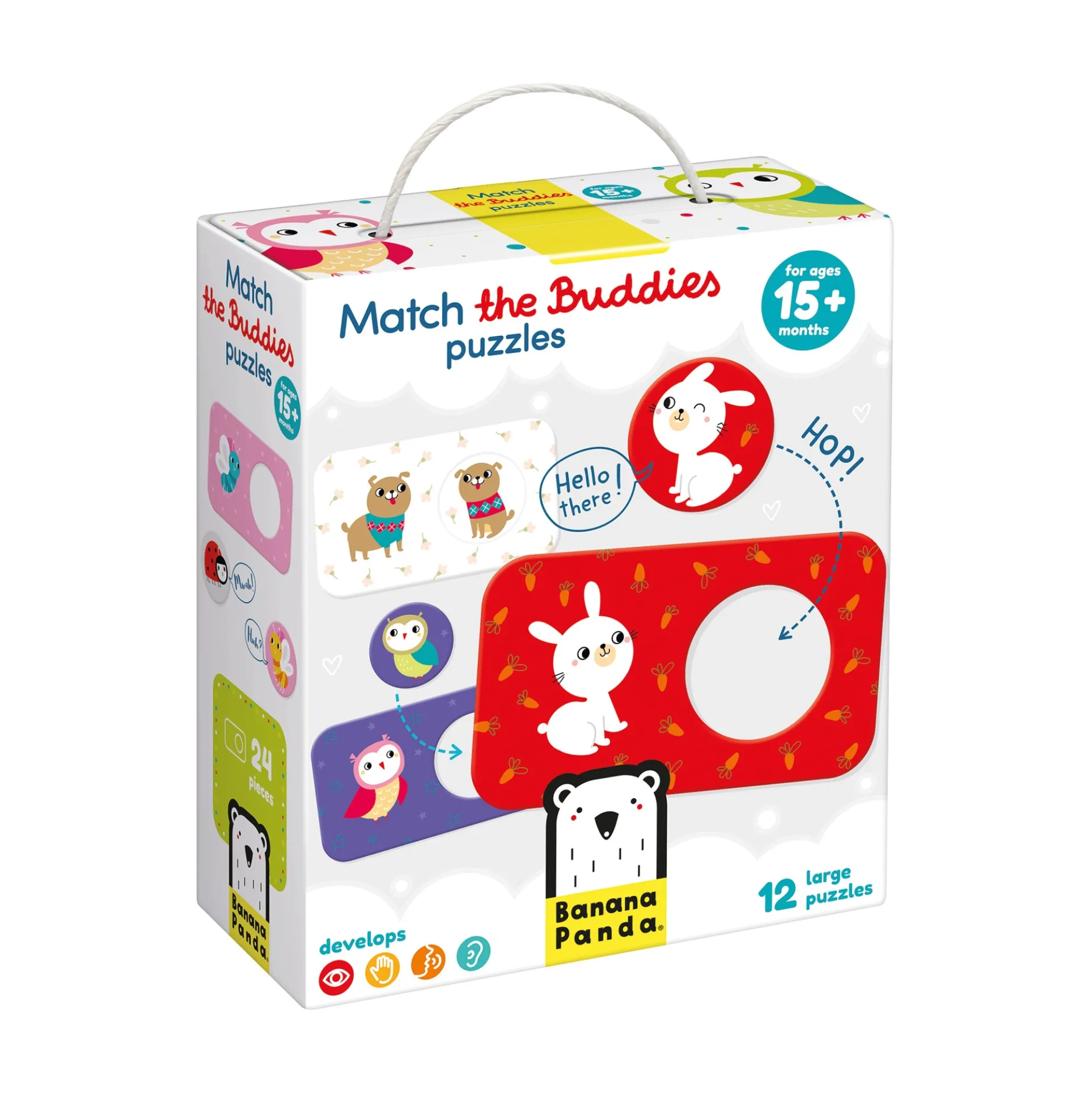 Banana Panda Match The Buddies 24 pc Toddler Puzzle Set