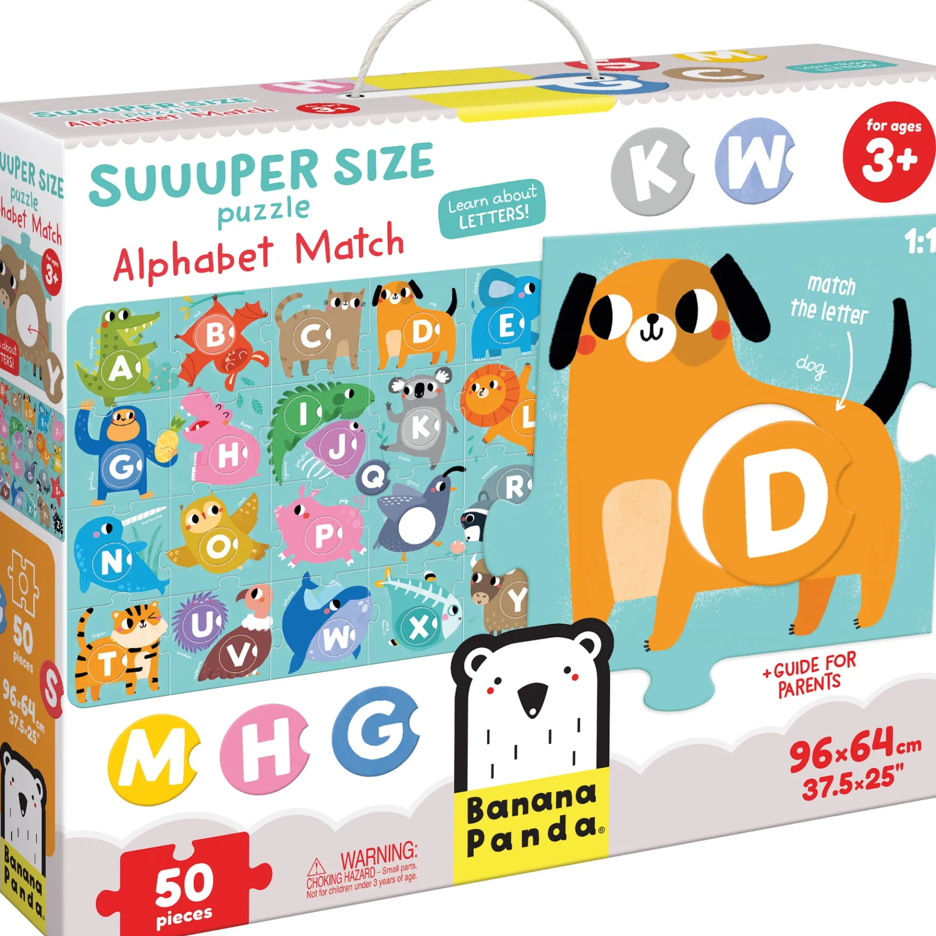 Banana Panda Super Size Alphabet Match Floor Puzzle - 50 pc