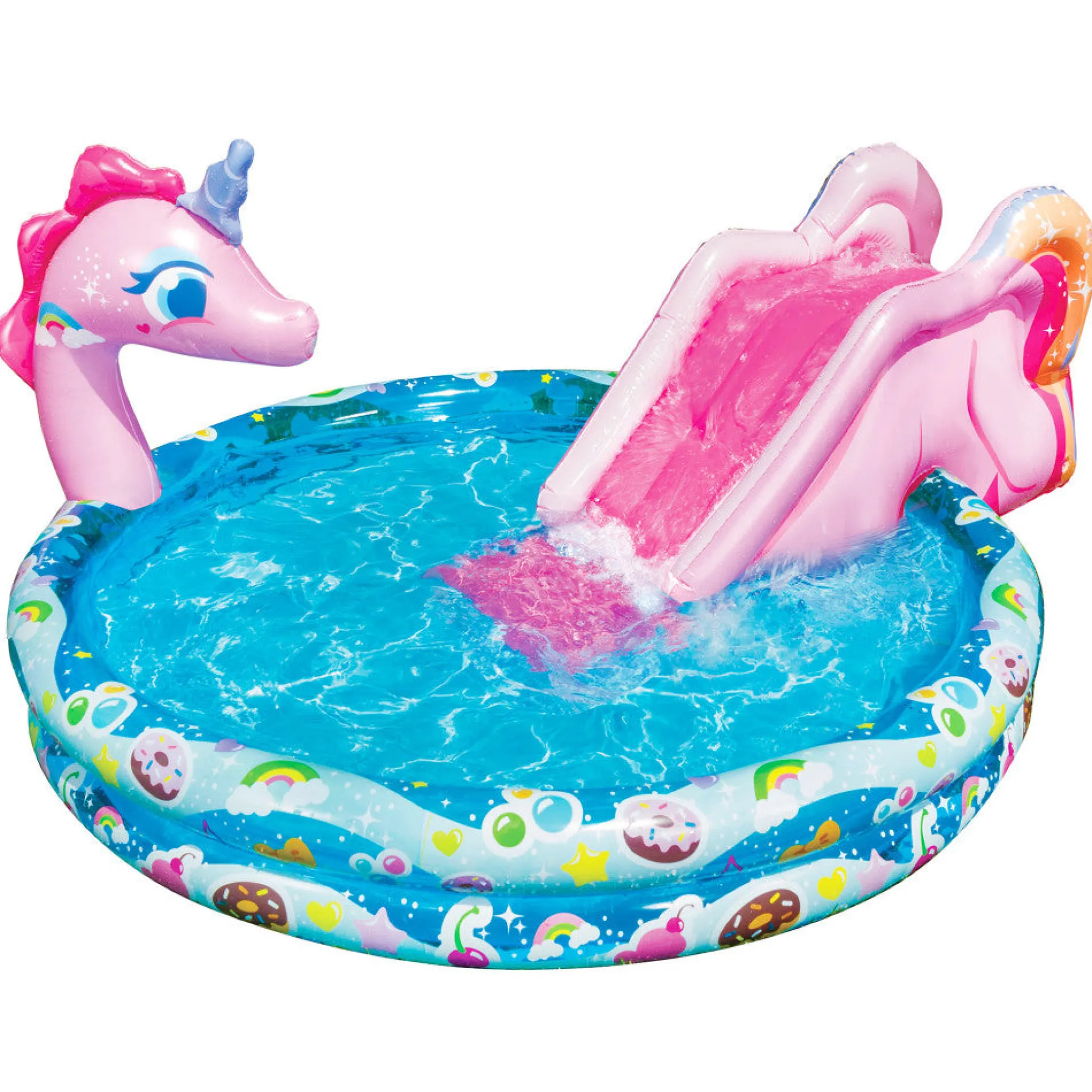 Banzai Spray 'N Splash Unicorn Inflatable Water Slide and Pool