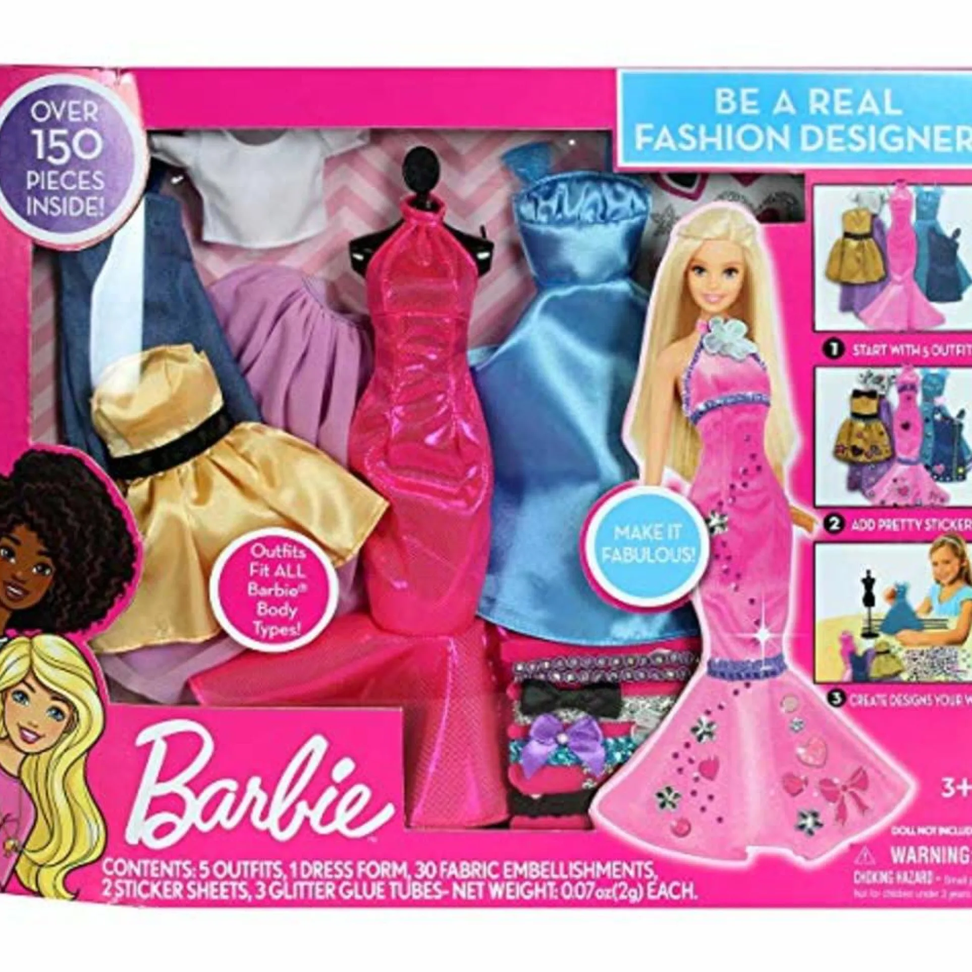 Barbie Be A Real Fashion Designer Set - Classic Edition for Kids Ages 3+