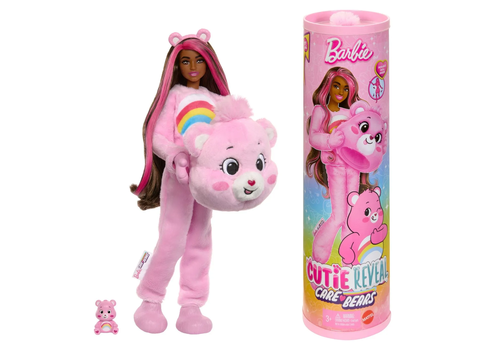 Barbie Cutie Reveal - Cheer Bear Plush Costume Doll with 10 Surprises