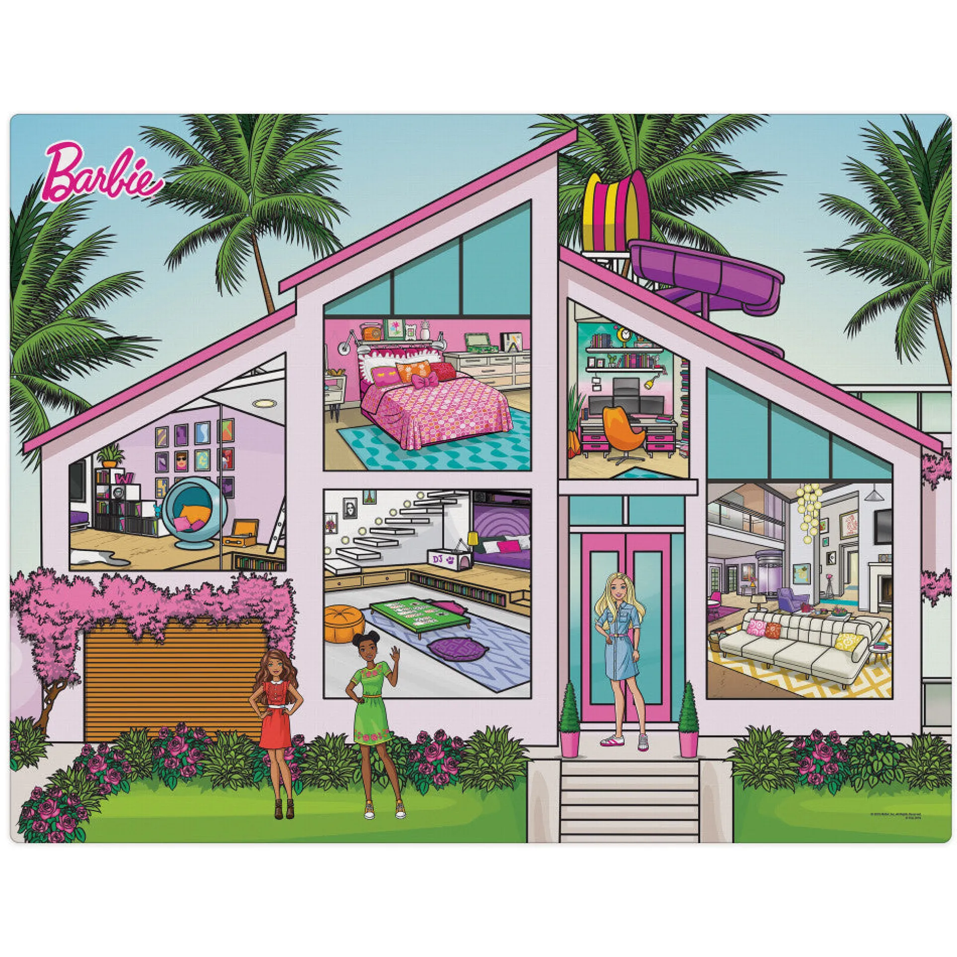 Barbie Dream House Jumbo Imaginmat with Playful Pups
