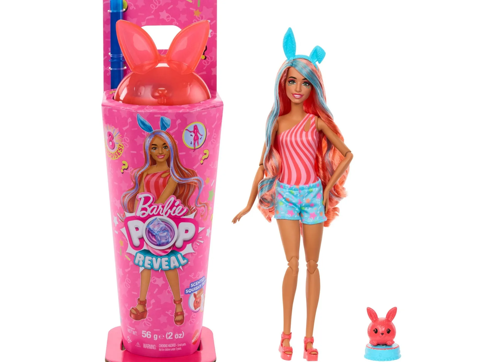 Barbie Pop Reveal Shakes - Bright Bunny Fashion Doll with Accessories