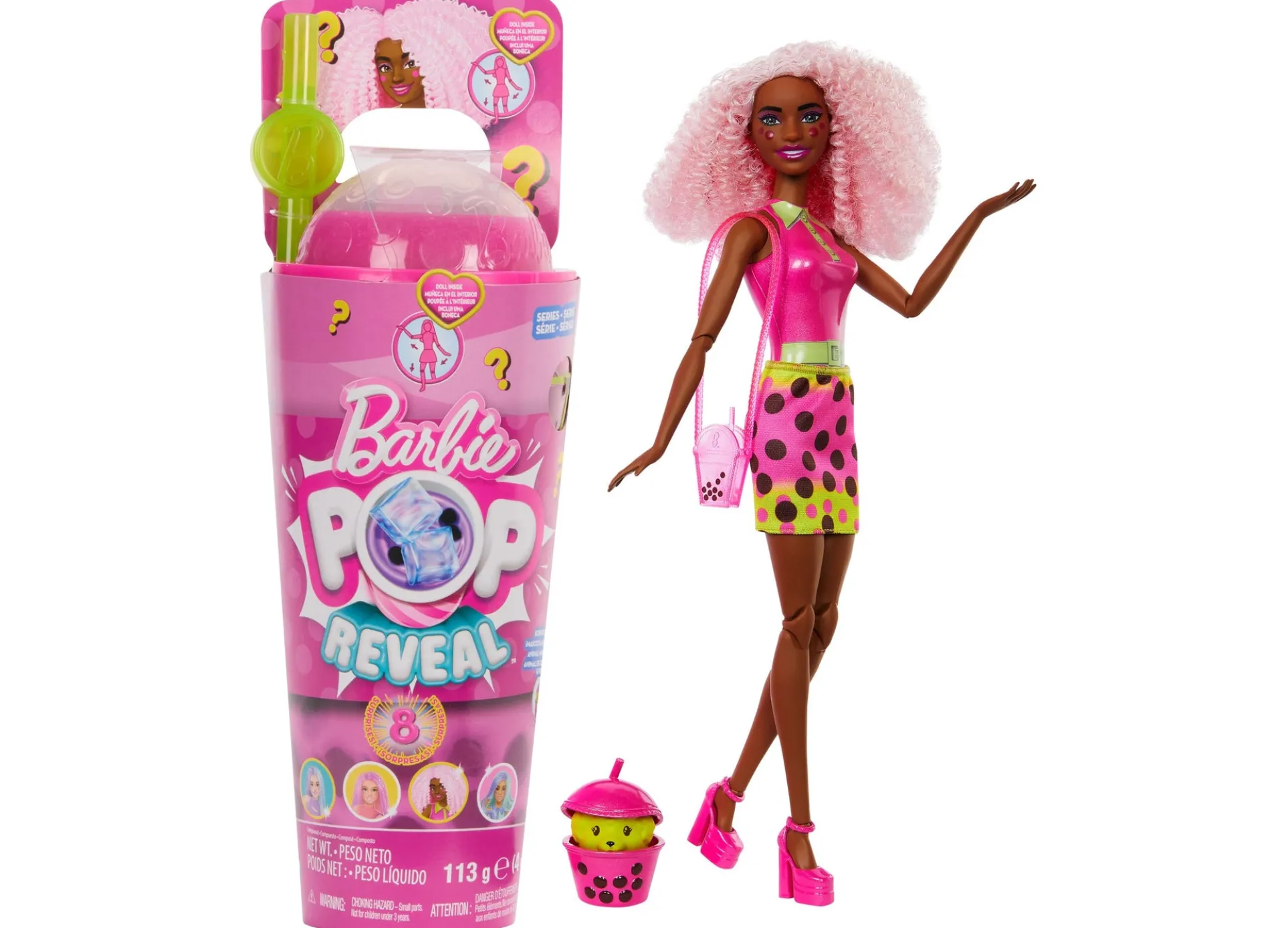 Barbie Pop Reveal Bubble Berry Bliss - Scented Tea Series Fashion Doll with Accessories
