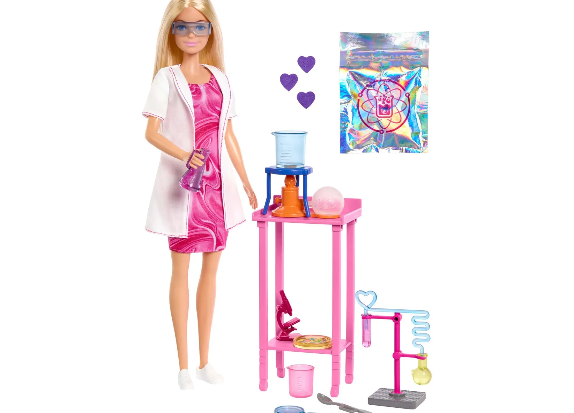 Barbie Scientist Doll with Lab Accessories and Color-Change Features