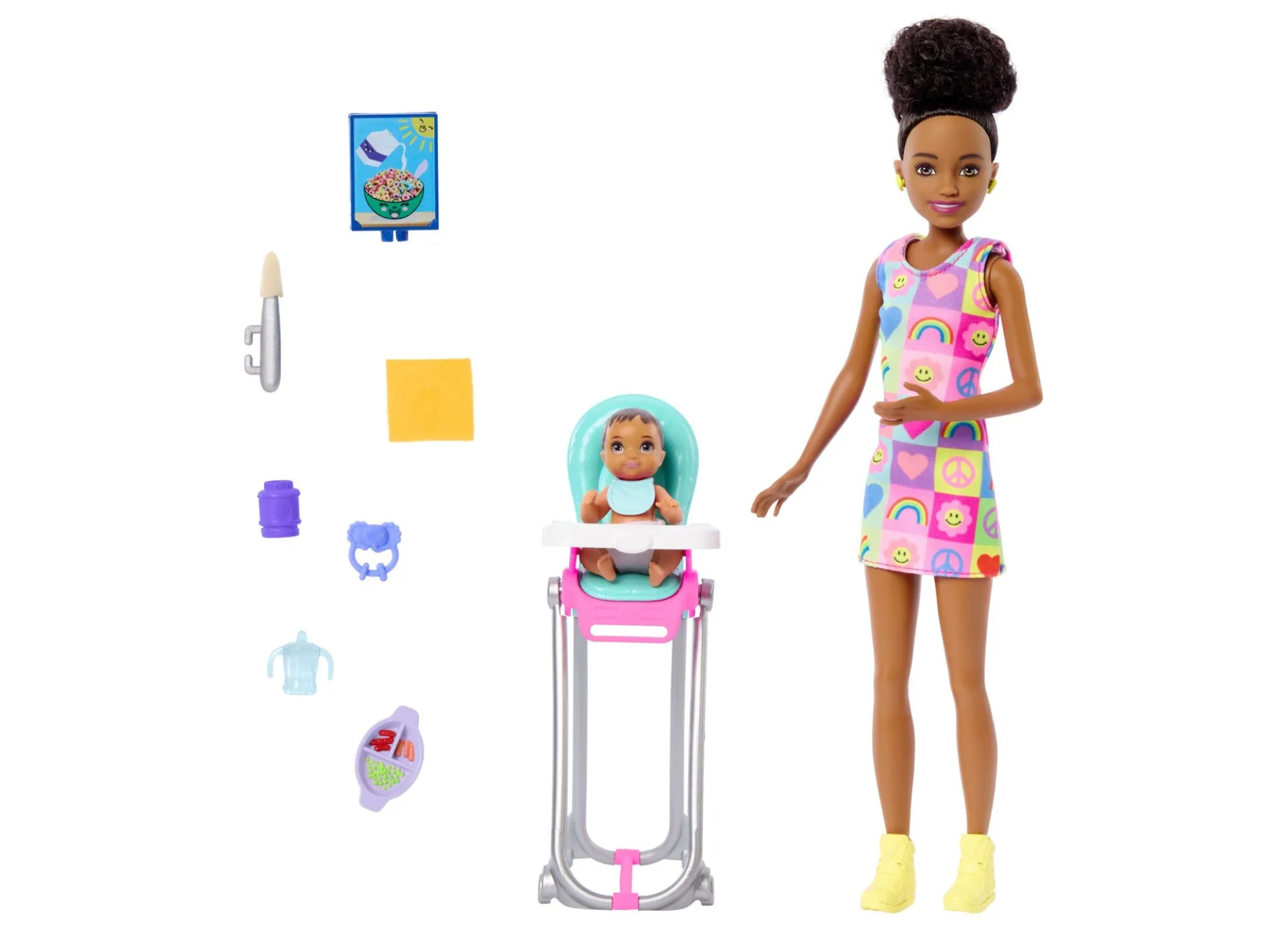 Barbie Skipper Babysitters Inc. Mealtime Fun Play Set with 10 Accessories