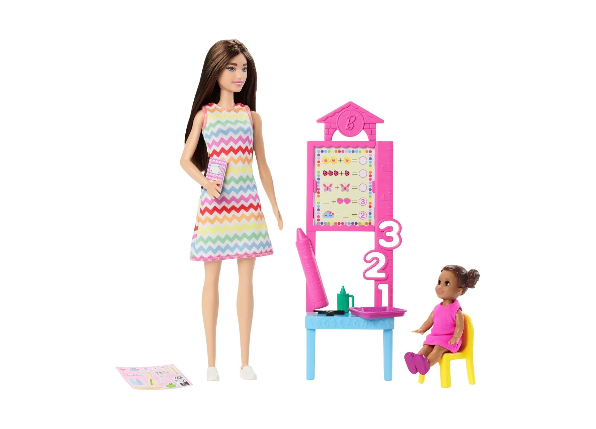 Barbie Teacher Doll Set - Brunette with Classroom Accessories