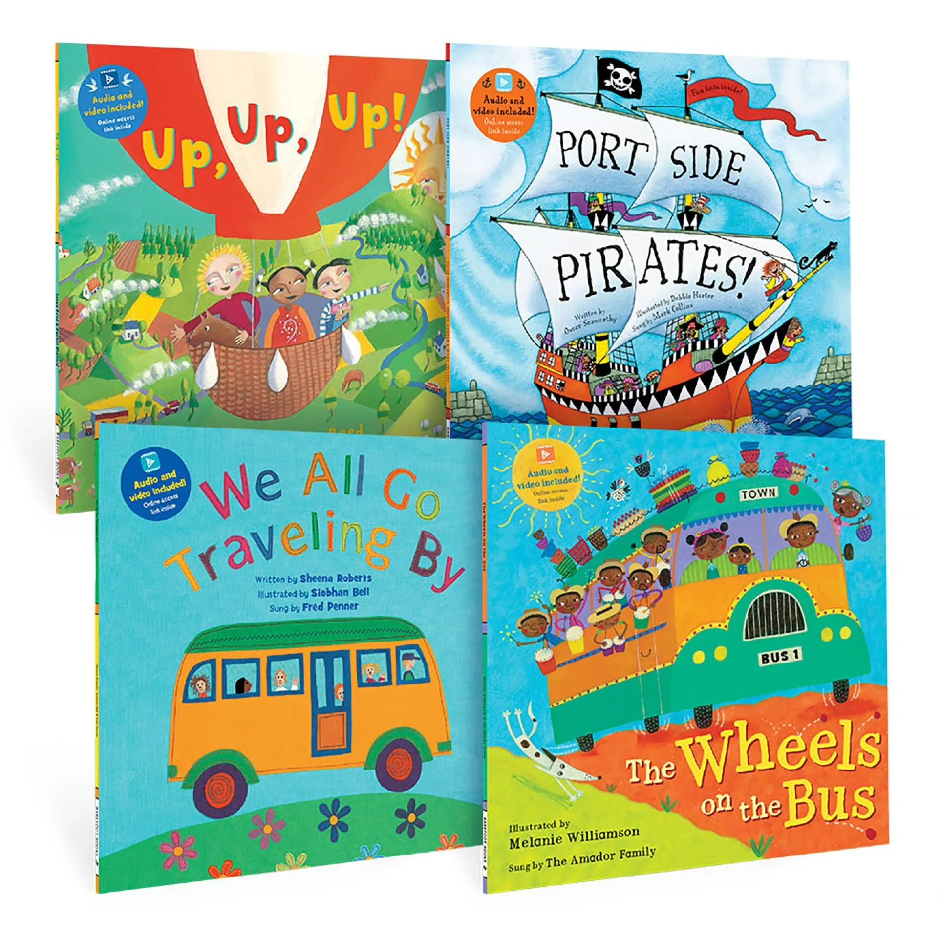 Barefoot Books Kindergarten Transportation Singalongs 4-Book Bundle