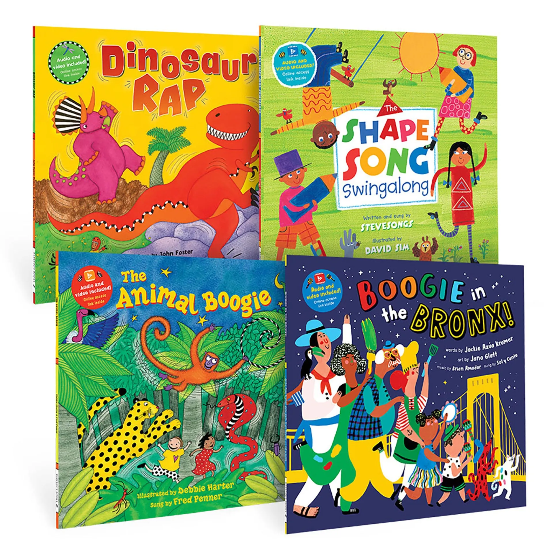 Barefoot Books PreK Boogie Time Singalongs 4-Piece Book Bundle